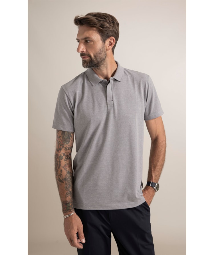 Polo Molinê Cinza Mescla