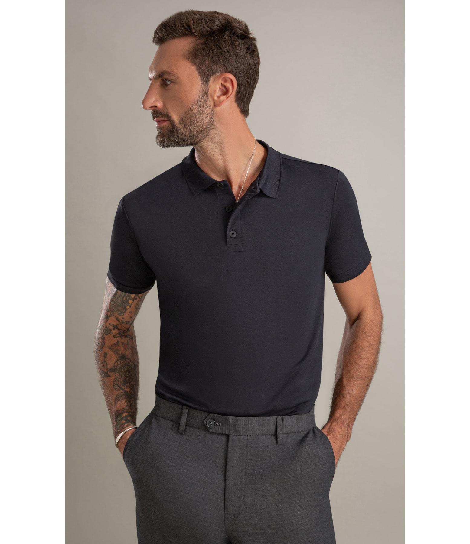 Polo Novak Mc Bf Preto