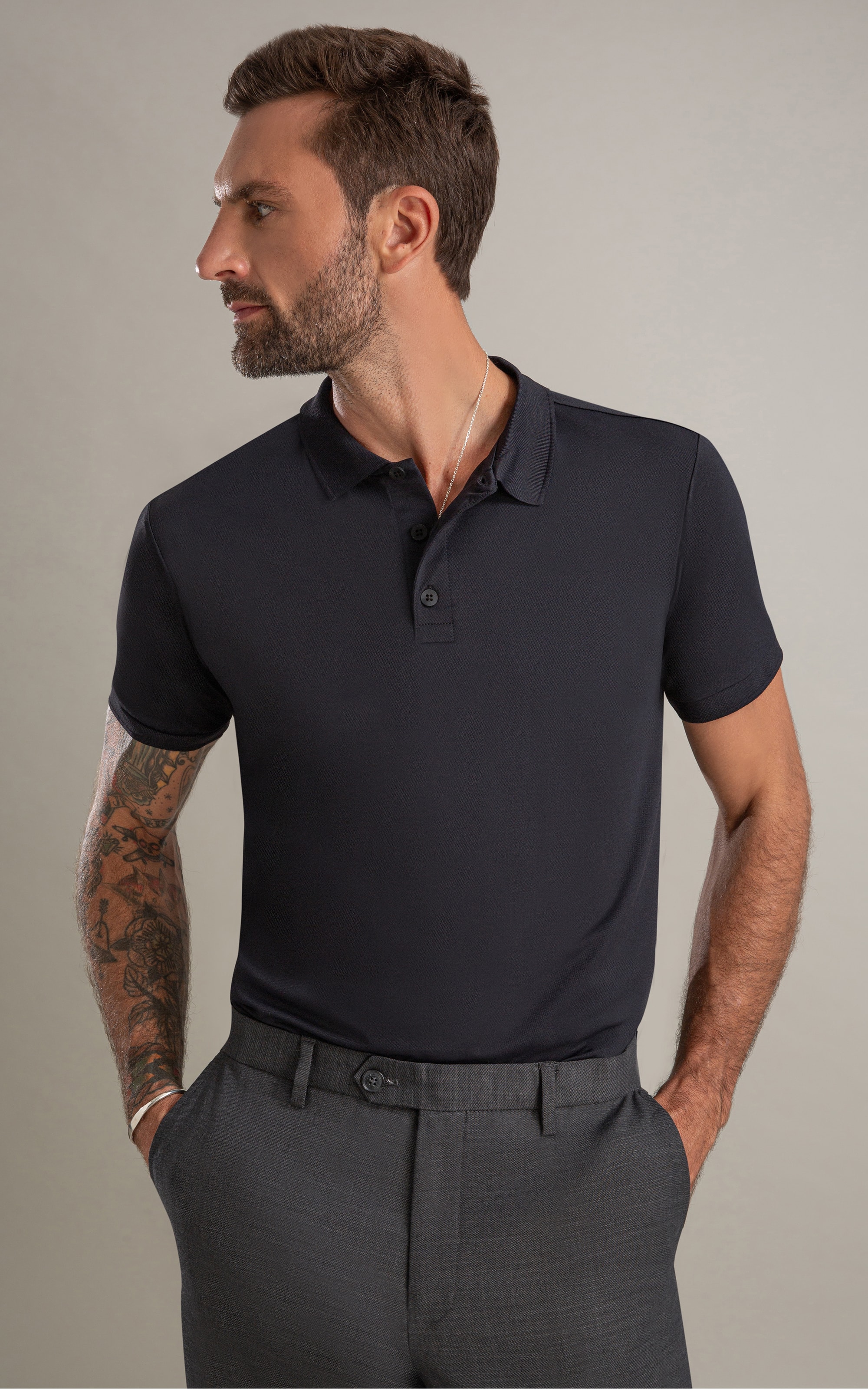 Polo Novak Mc Bf Preto