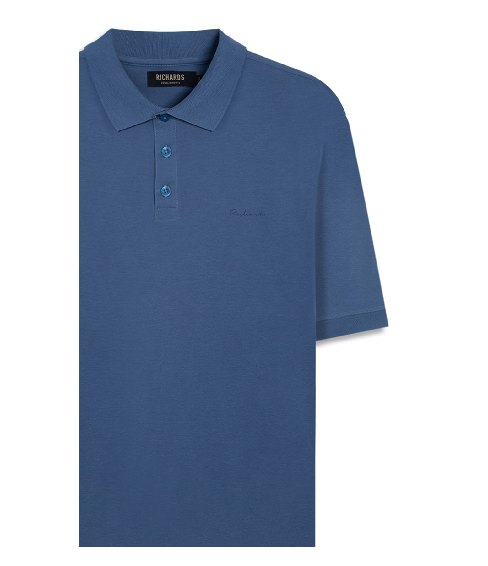 Polo Pima Basic Azul Pervante