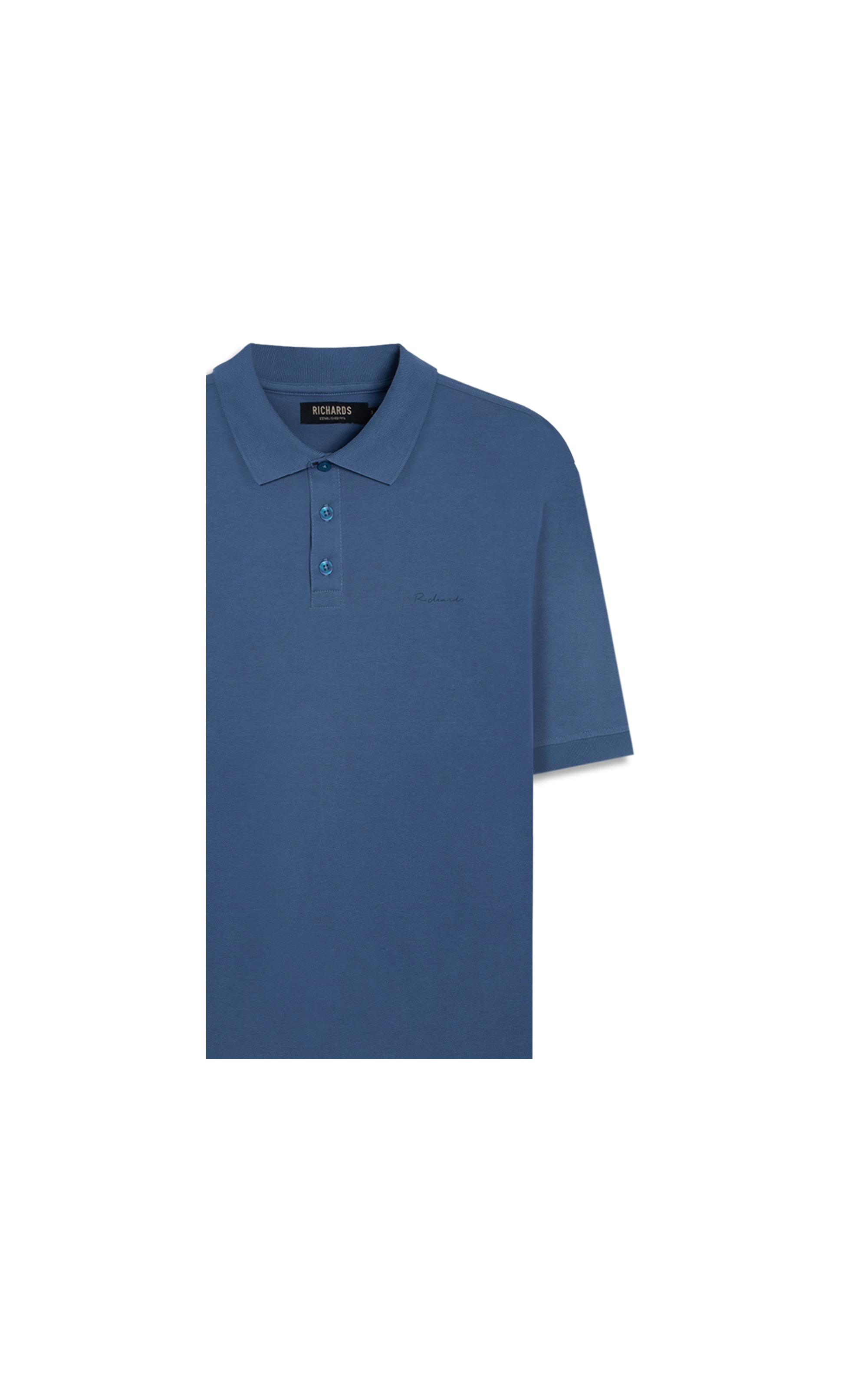 Polo Pima Basic Azul Pervante