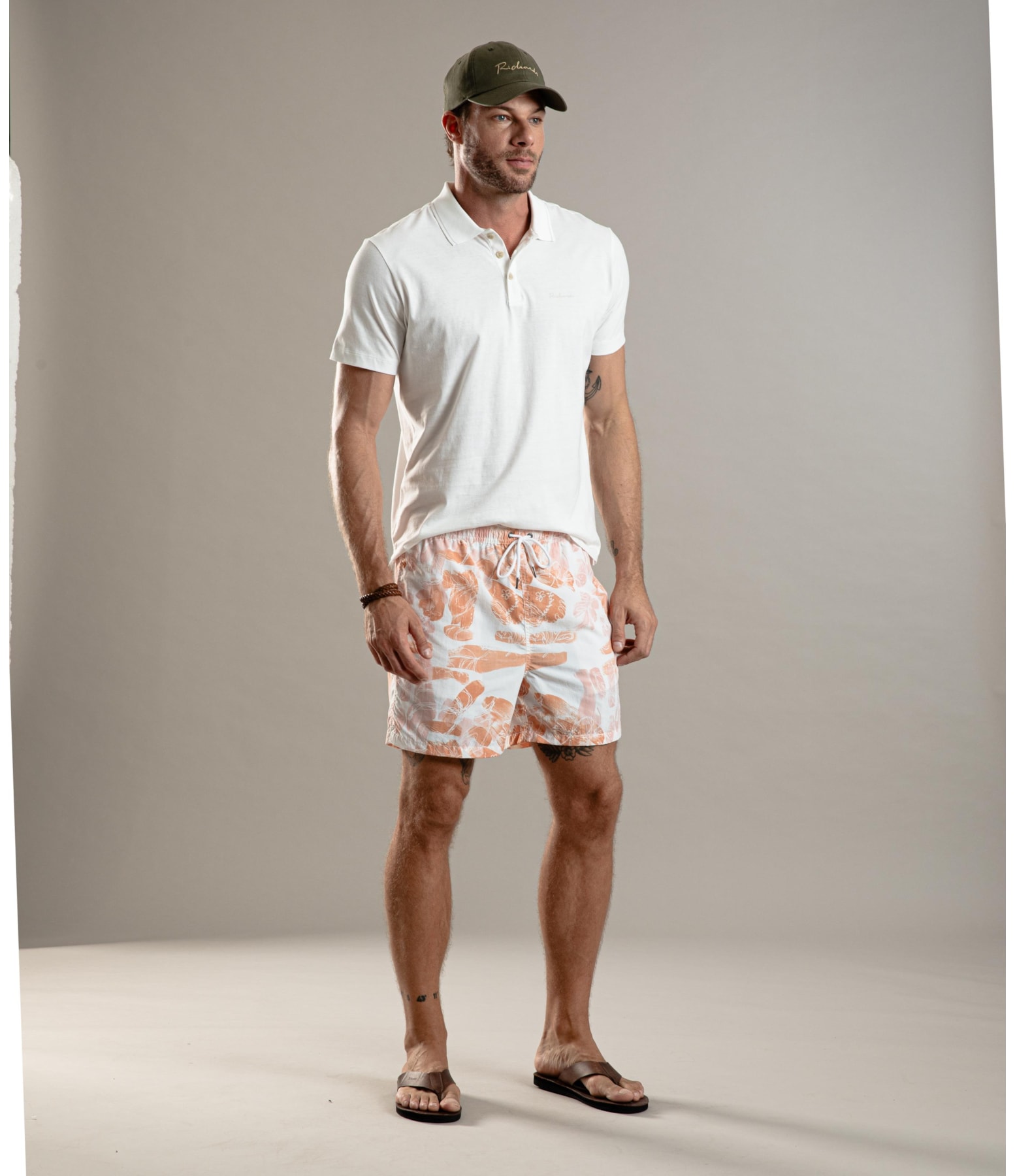 Polo Pima Com Friso Branco