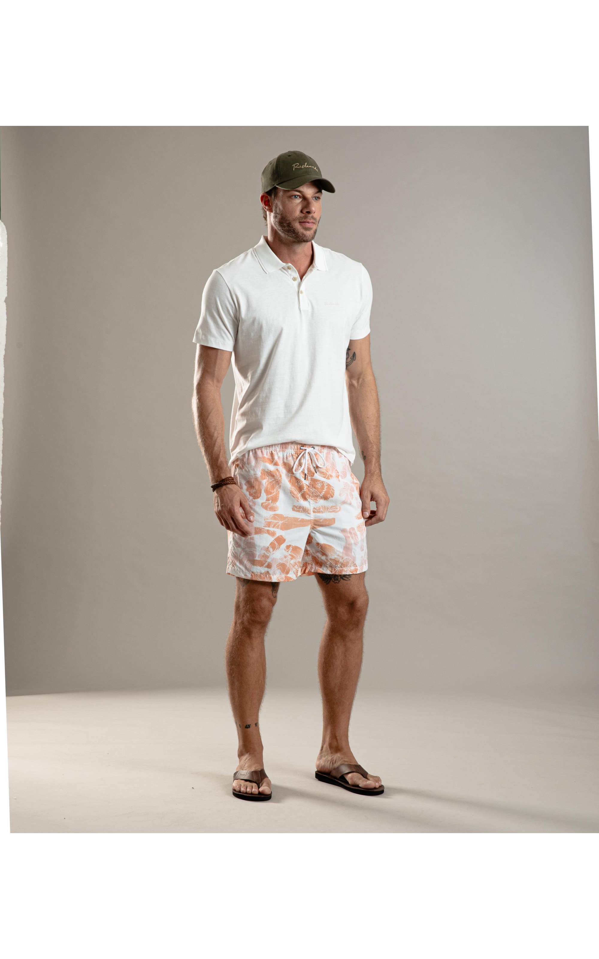 Polo Pima Com Friso Branco