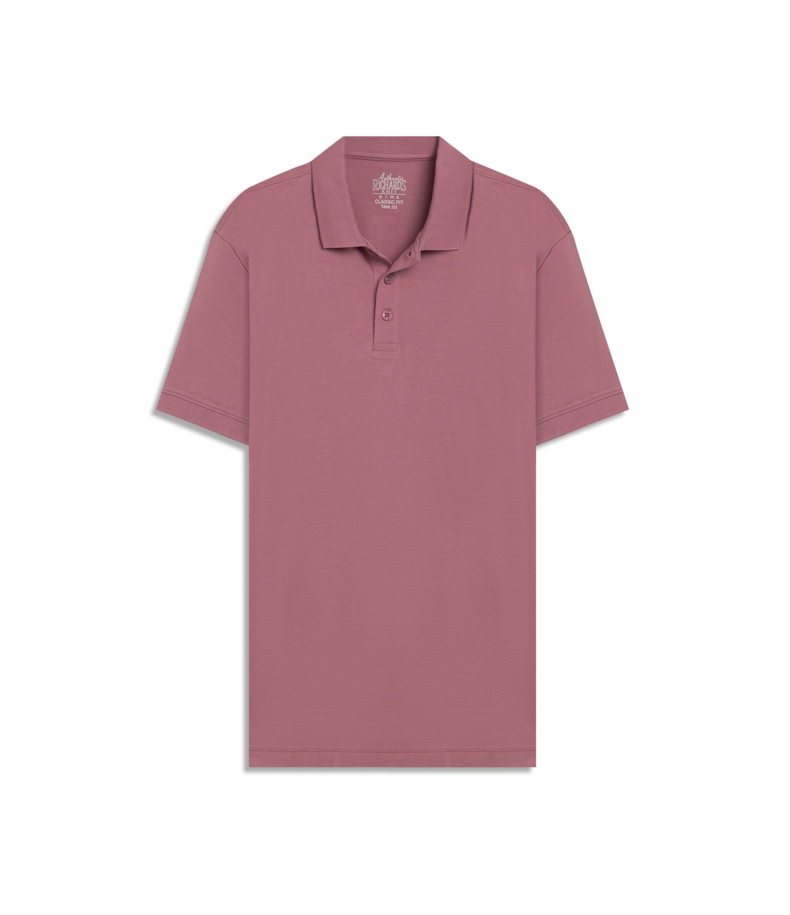 Polo Pima Com Punho New Classic Mauve