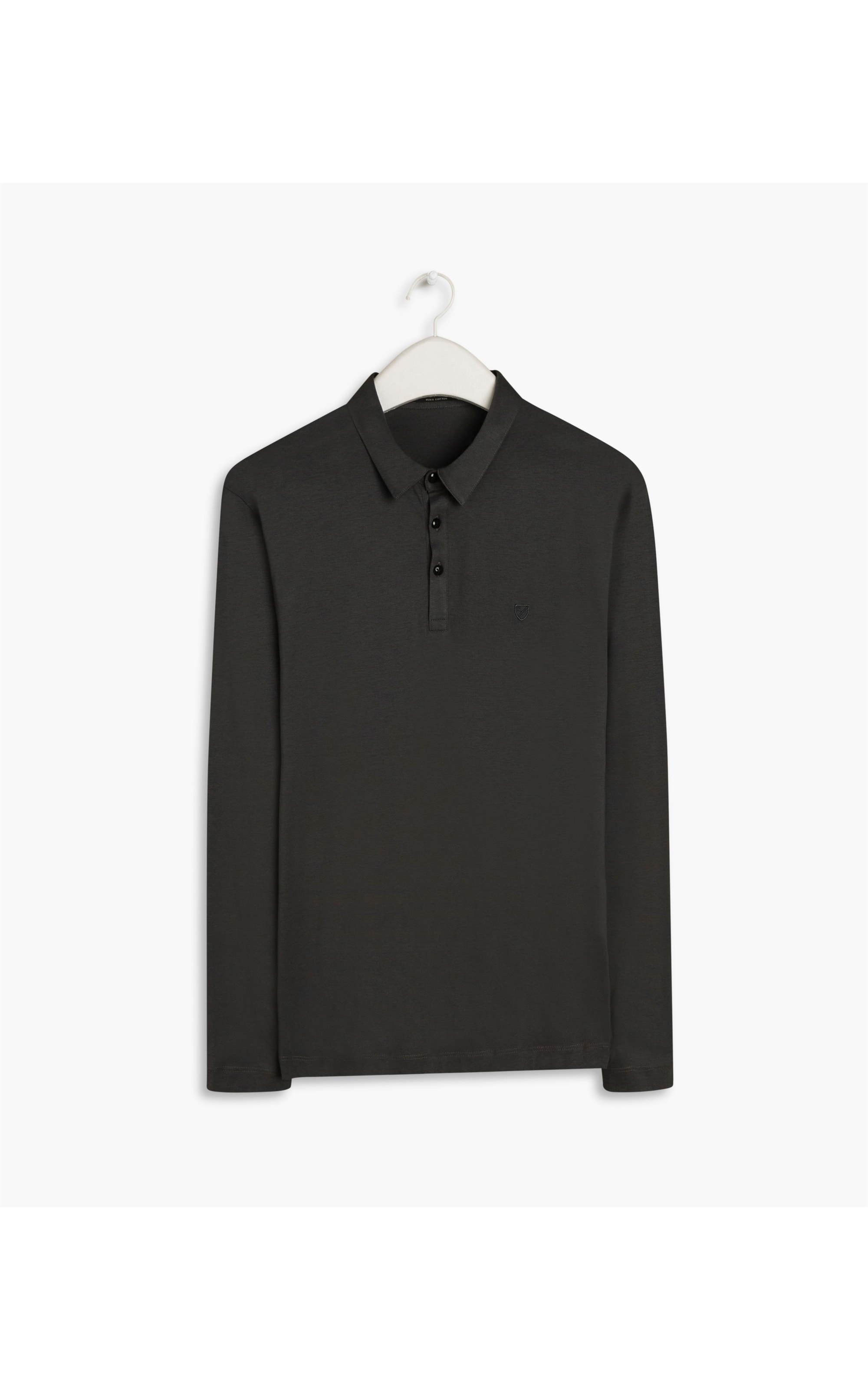 Polo Pima Ml Sanforizado Cinza Escuro