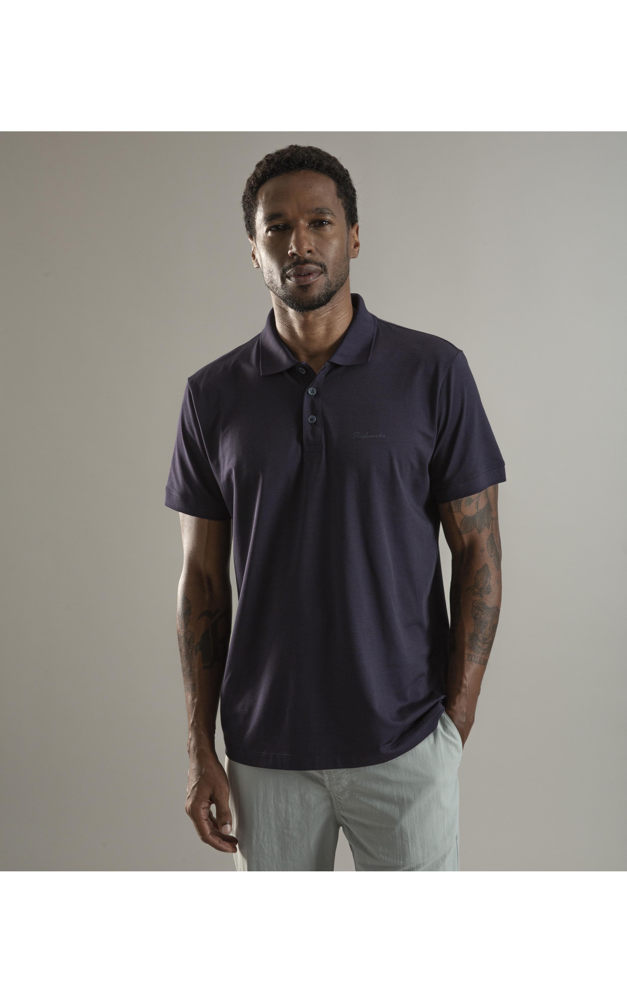 Polo Pima Tech Dark Navy