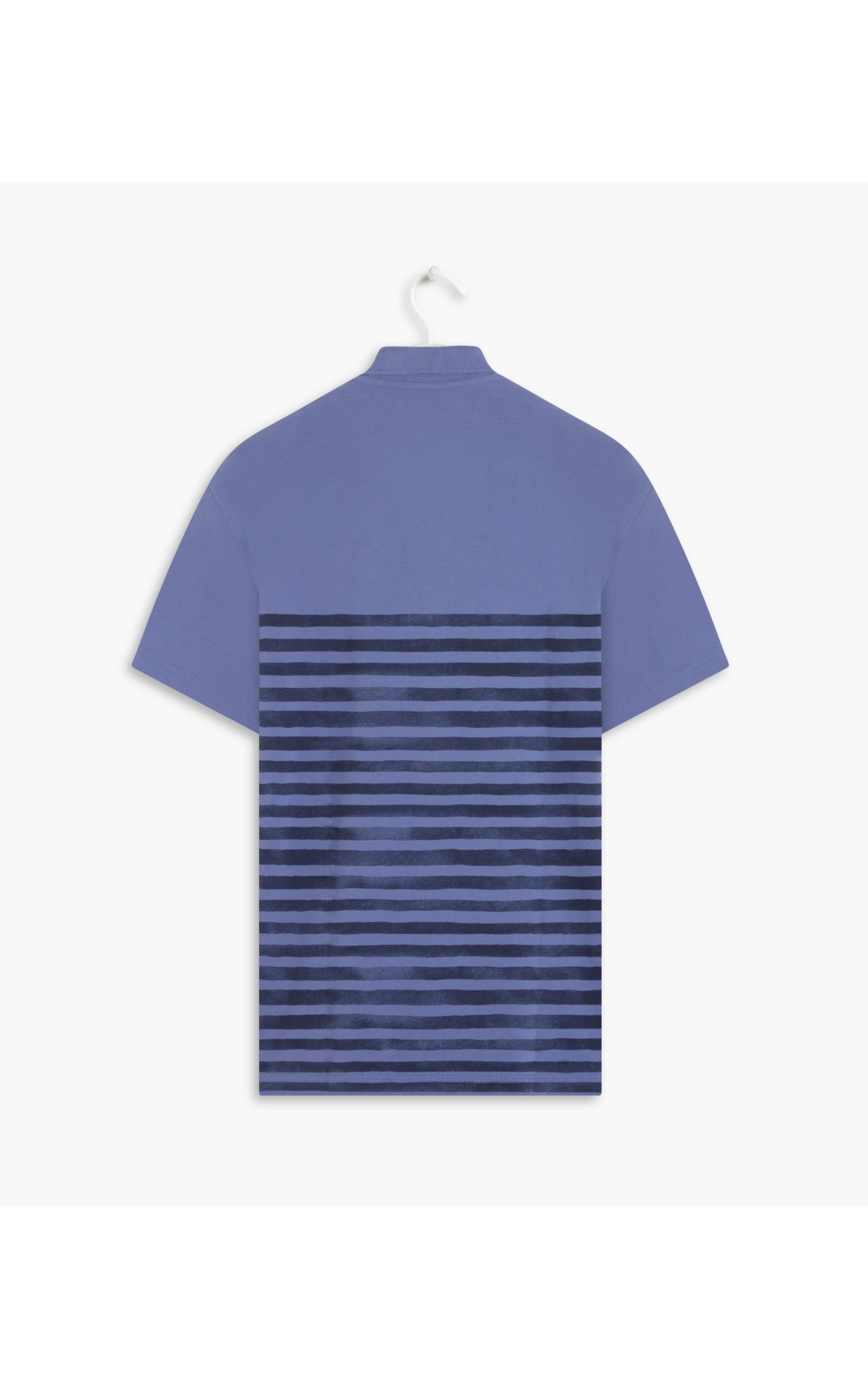 Polo Piquet 21 Listras Azul Jeans