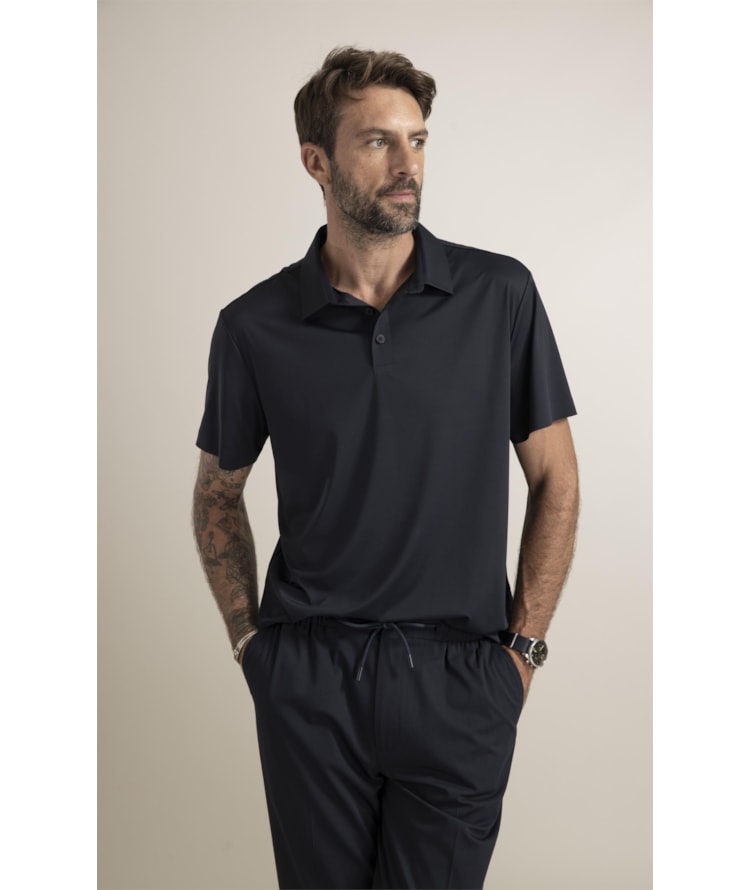 Polo  Piquet Active Basic Fit Dark Navy