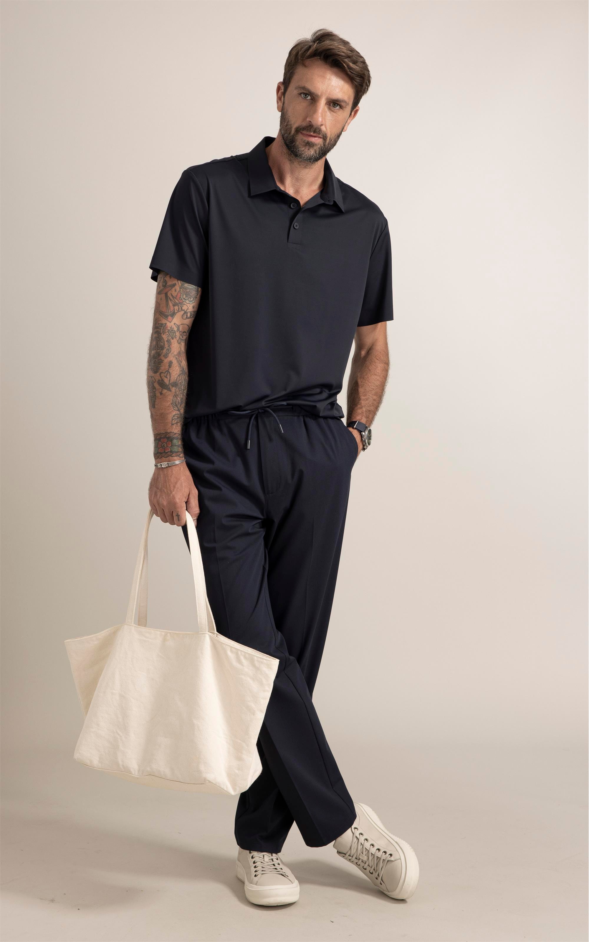 Polo  Piquet Active Basic Fit Dark Navy