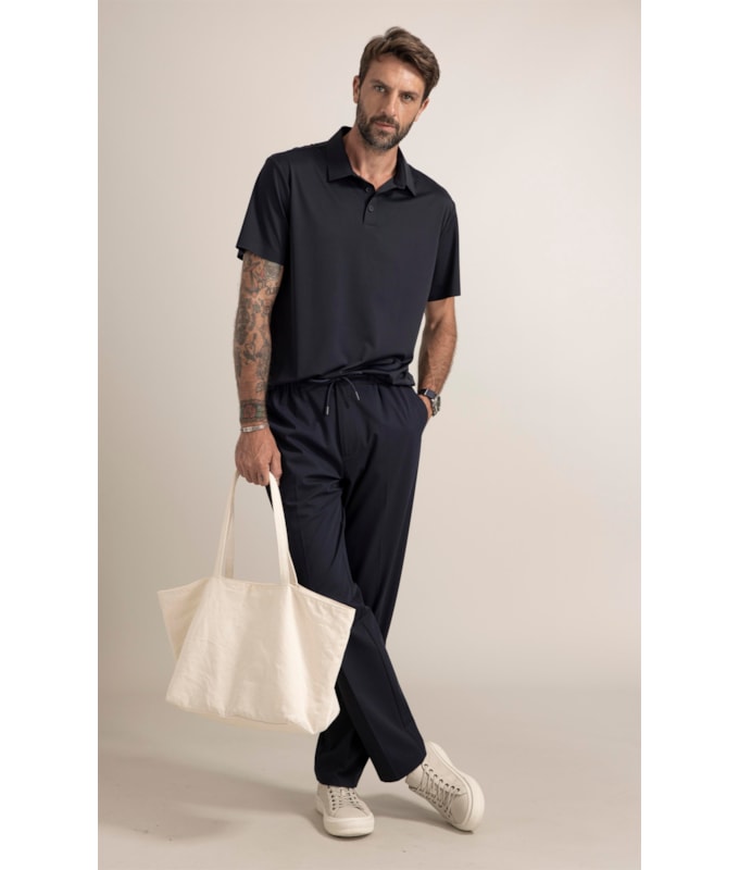Polo  Piquet Active Basic Fit Dark Navy
