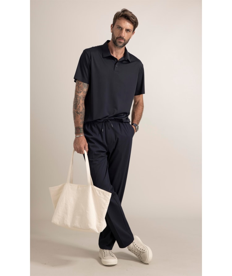 Polo  Piquet Active Basic Fit Dark Navy