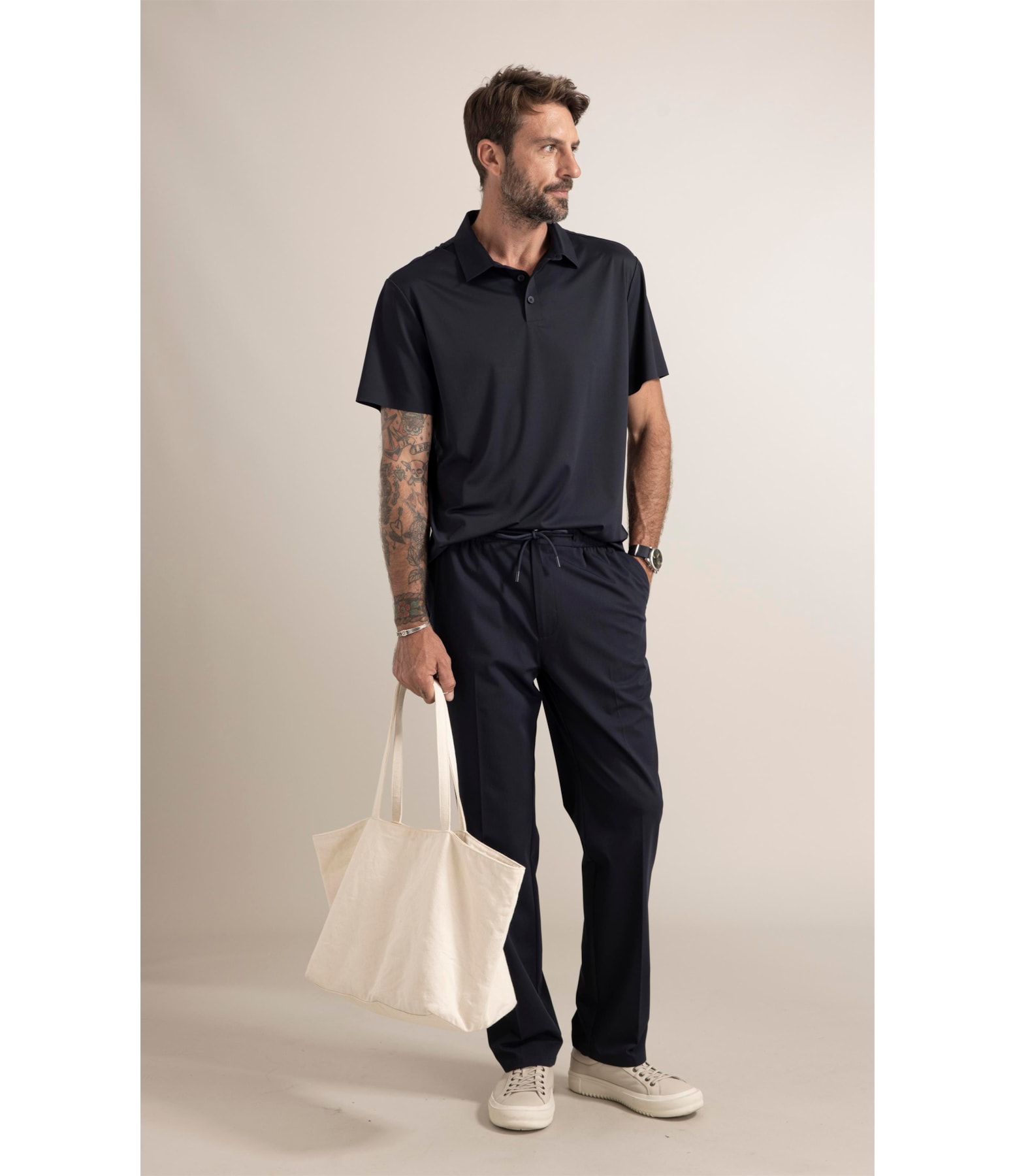 Polo  Piquet Active Basic Fit Dark Navy