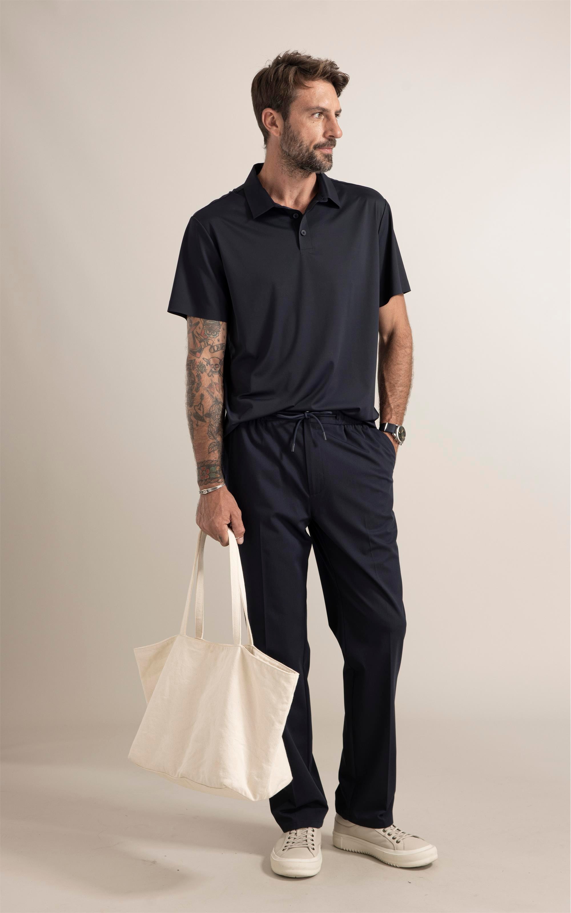 Polo  Piquet Active Basic Fit Dark Navy