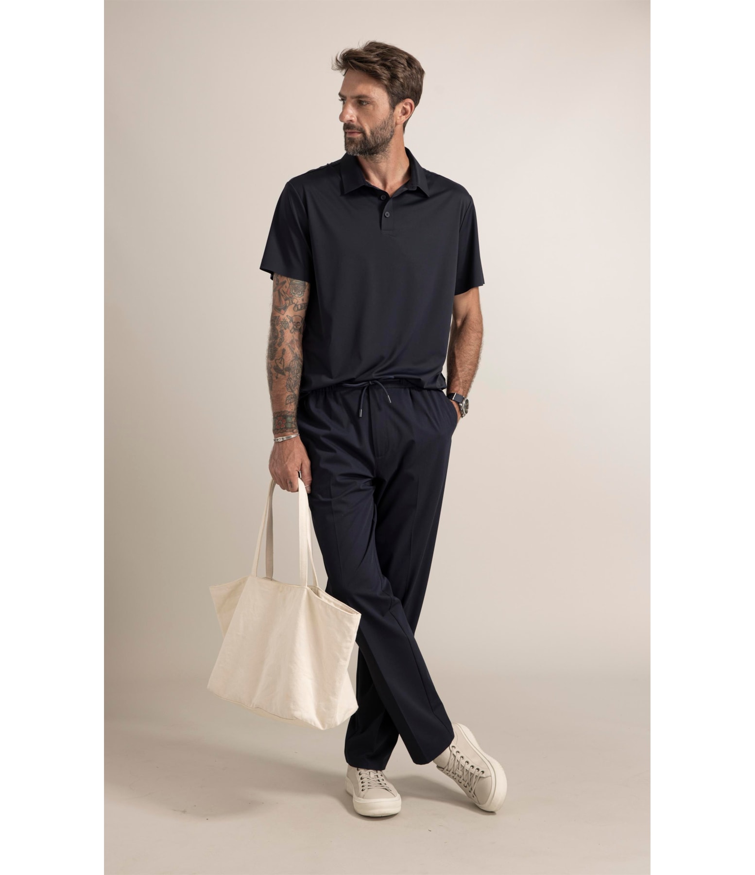 Polo  Piquet Active Basic Fit Dark Navy