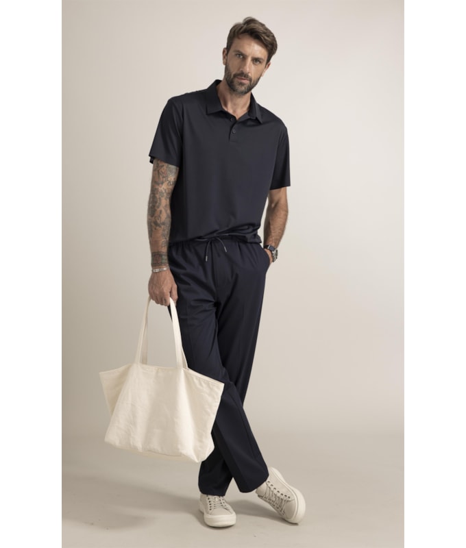 Polo  Piquet Active Basic Fit Dark Navy