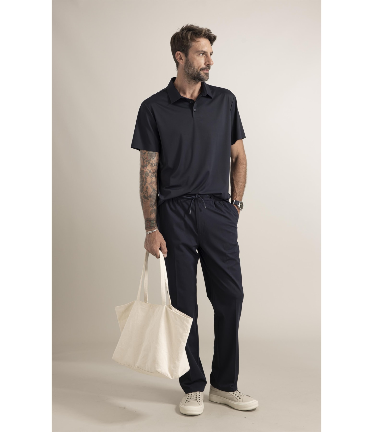 Polo  Piquet Active Basic Fit Dark Navy