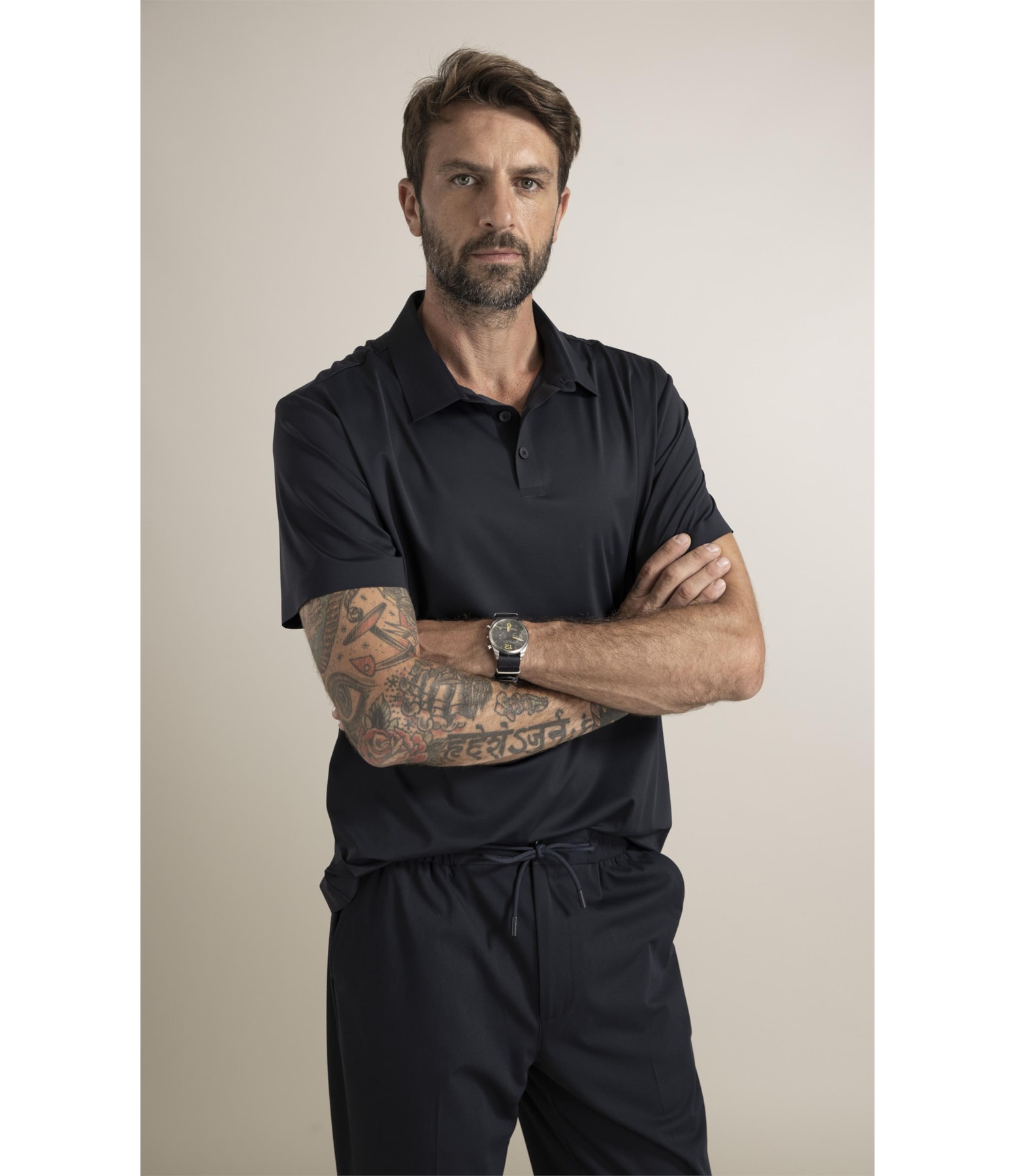 Polo  Piquet Active Basic Fit Dark Navy