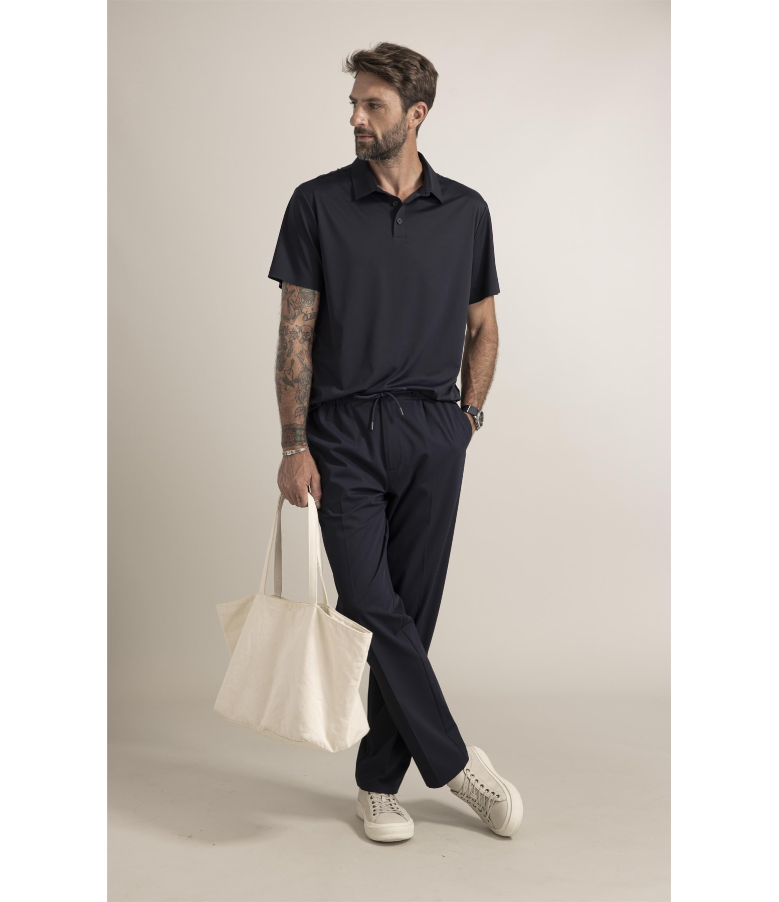 Polo  Piquet Active Basic Fit Dark Navy
