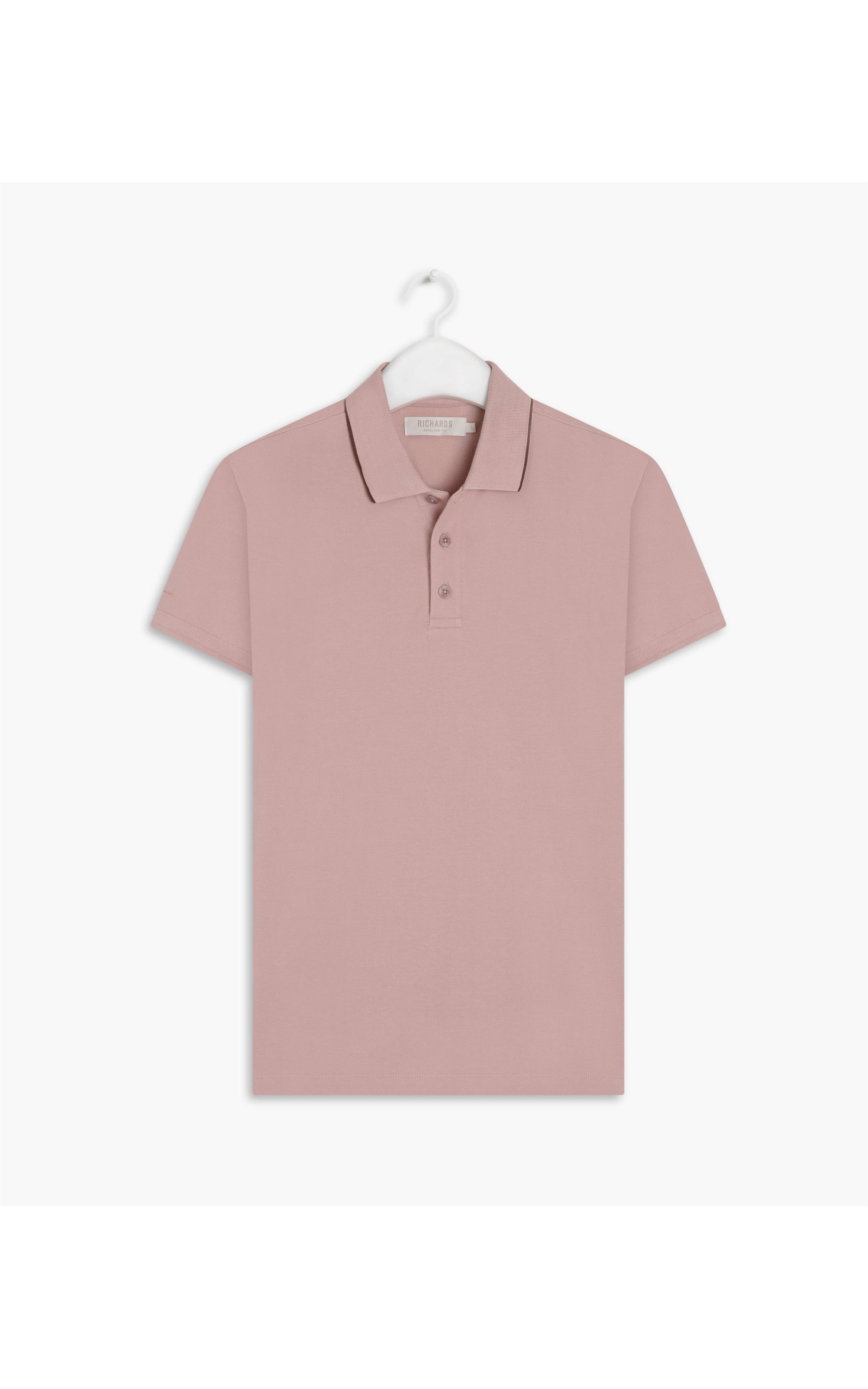 Polo Piquet Assinatura Manga Blush