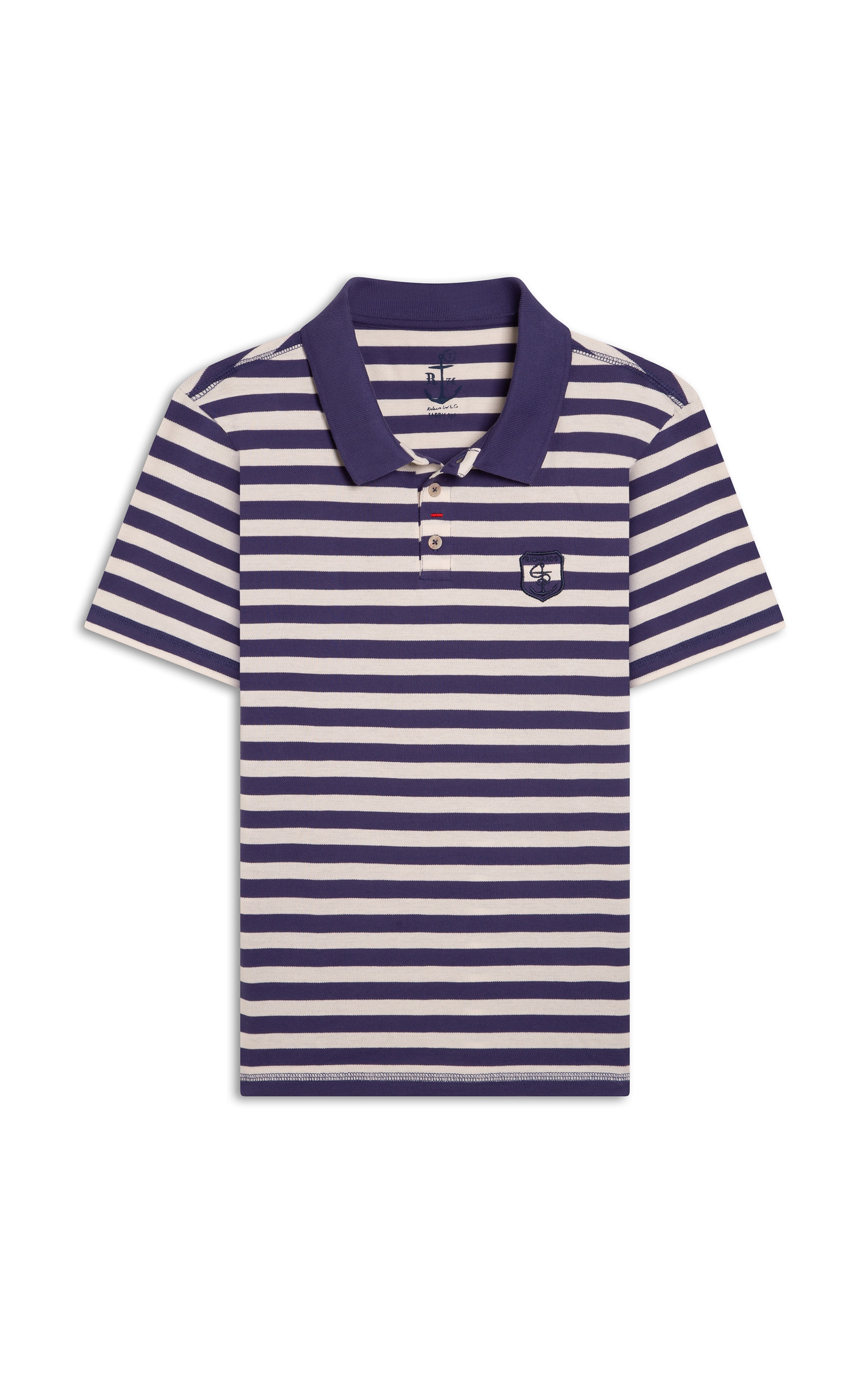 Polo Piquet Brasao Purple Blue