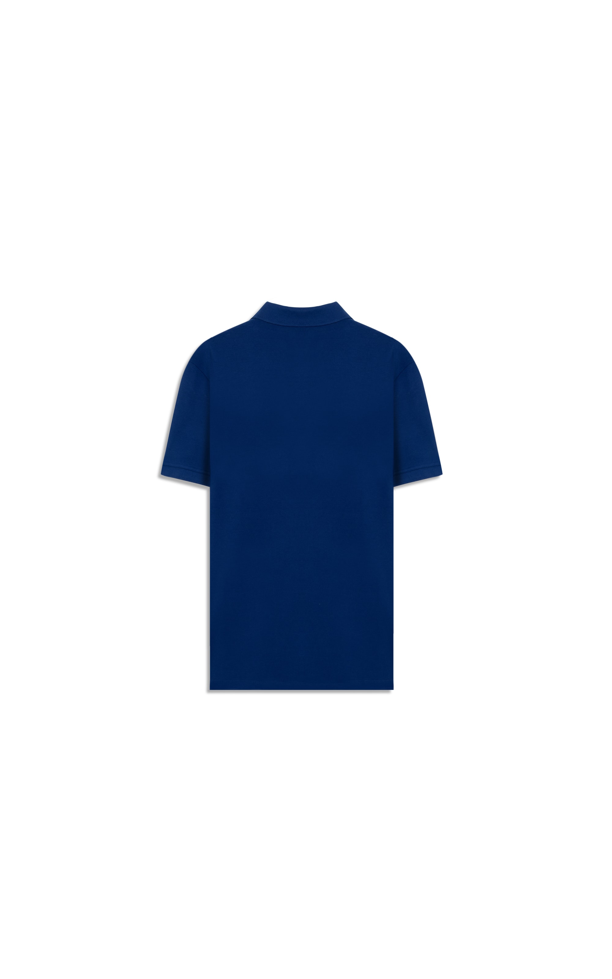 Polo Piquet Com Elastano Mc Azul Jeans