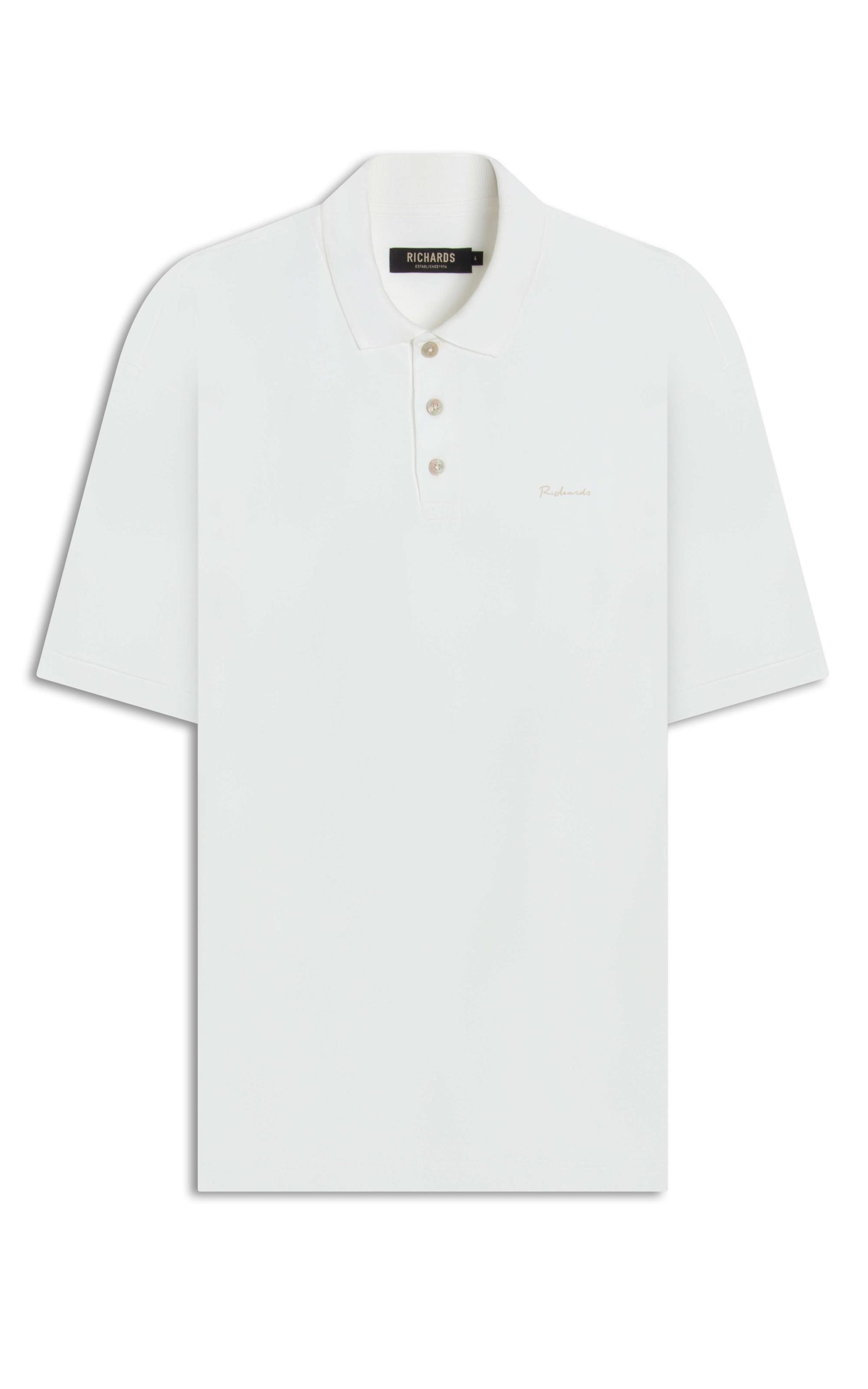 Polo Piquet Com Elastano Mc Off White