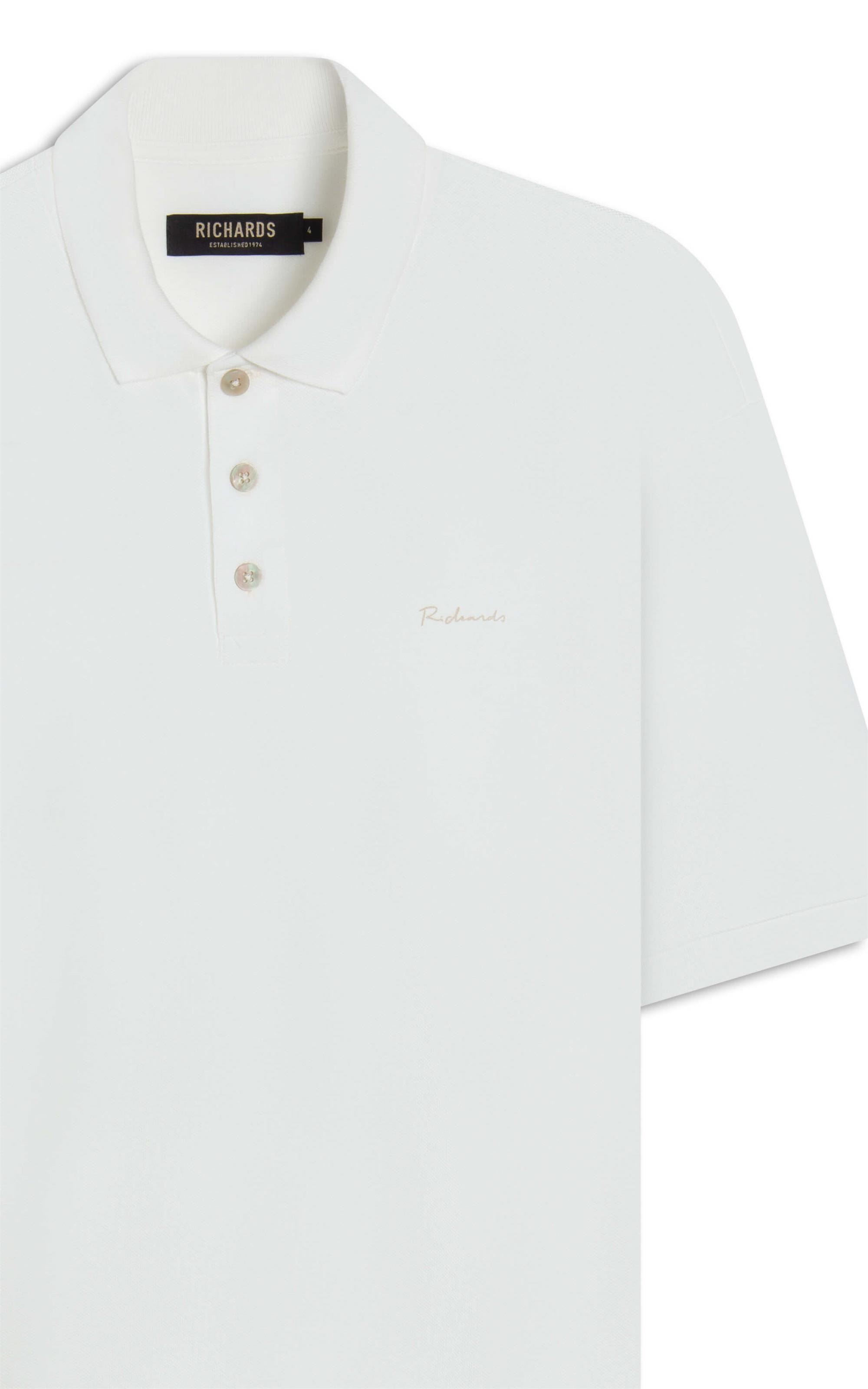Polo Piquet Com Elastano Mc Off White