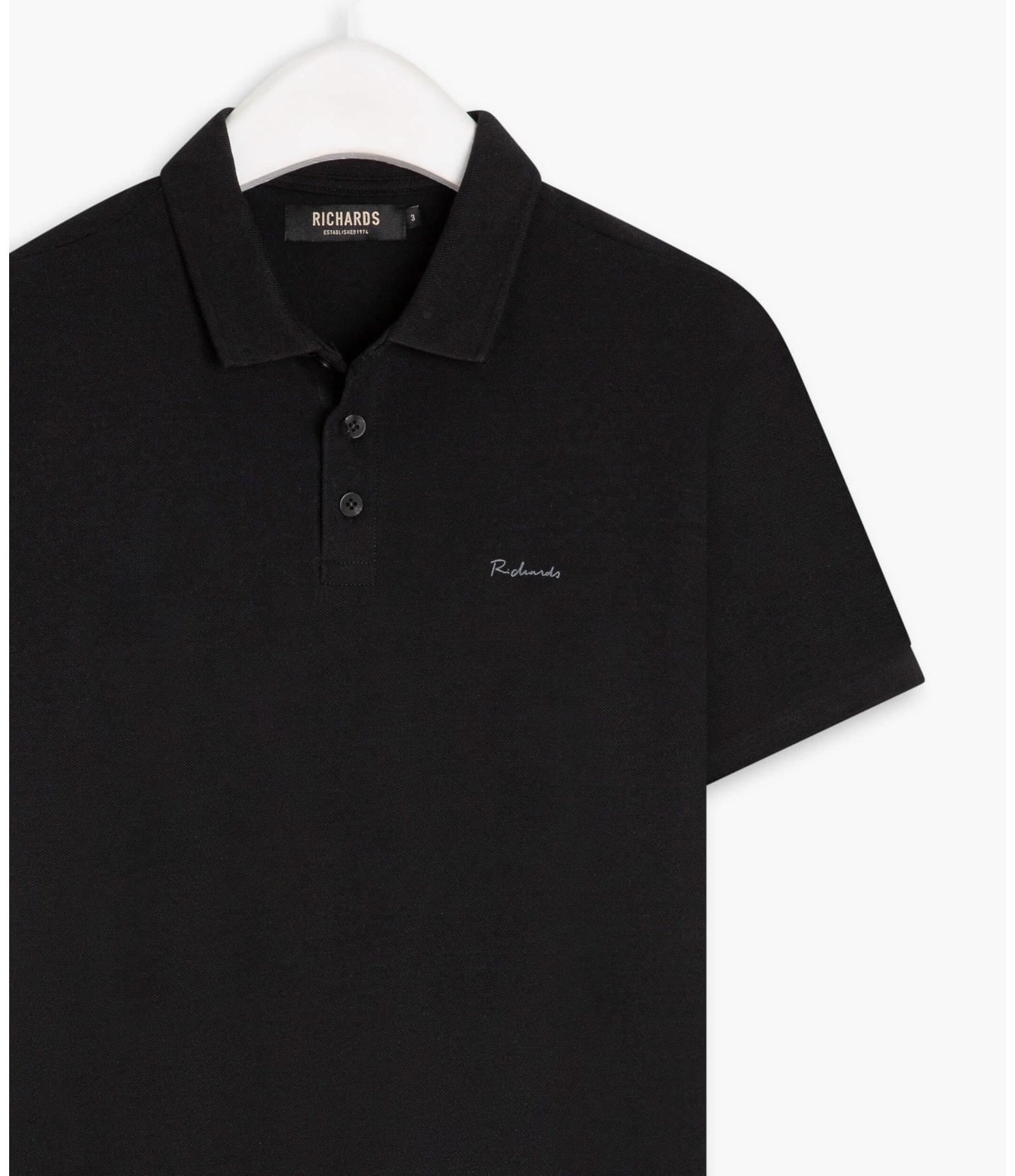Polo Piquet Com Elastano Mc Preto