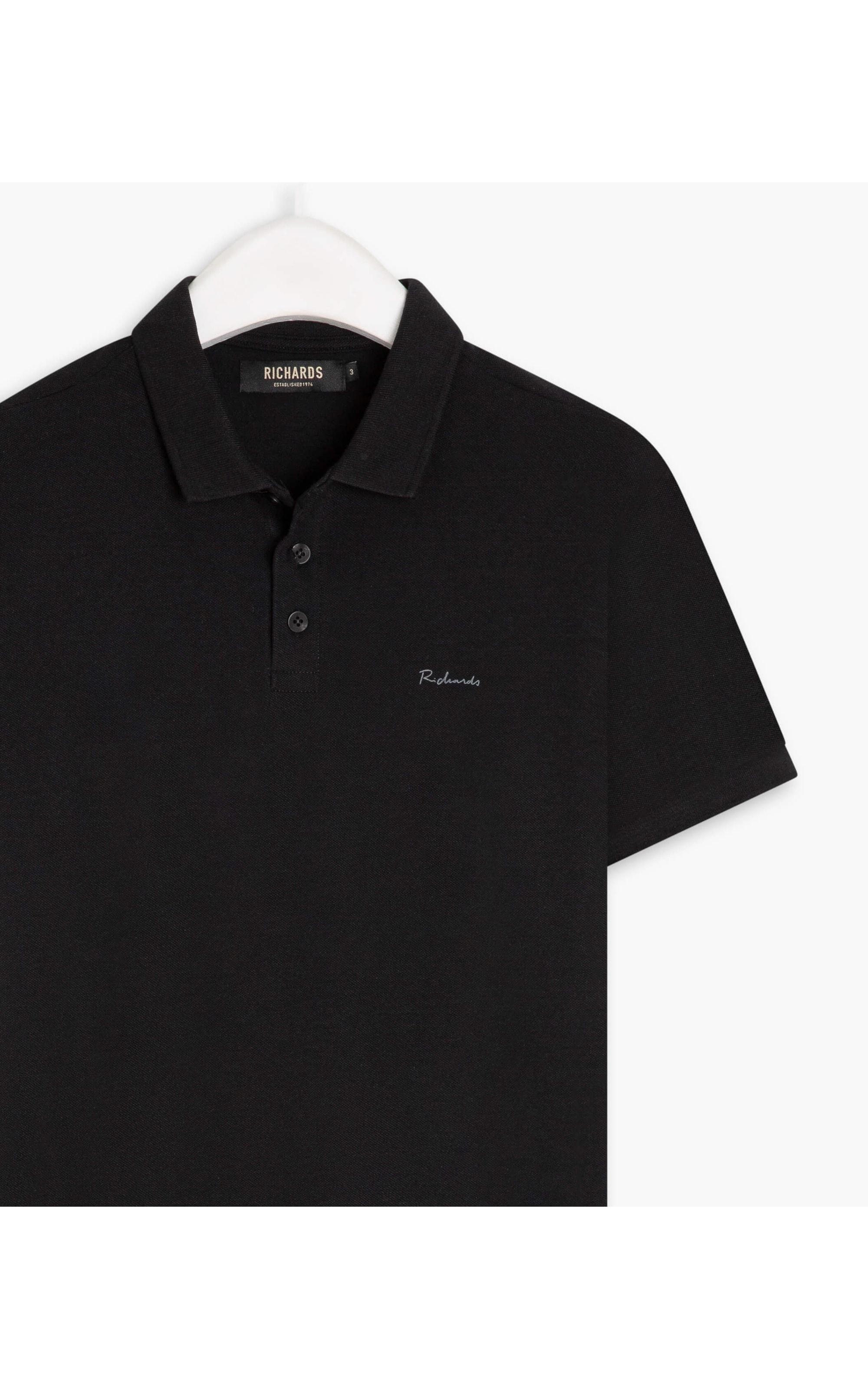 Polo Piquet Com Elastano Mc Preto