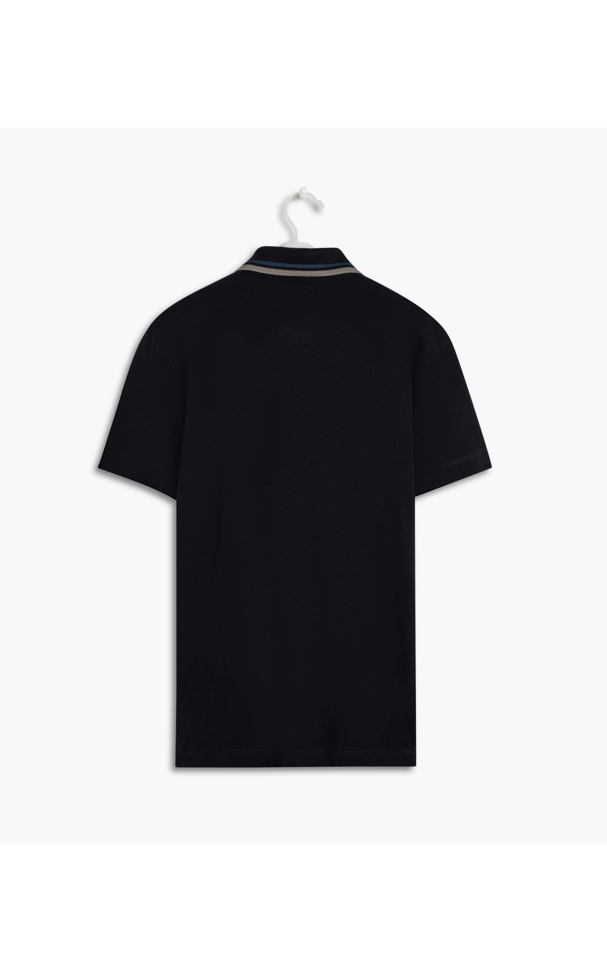 Polo Piquet Com Friso Patch Bordado Mc Dark Navy