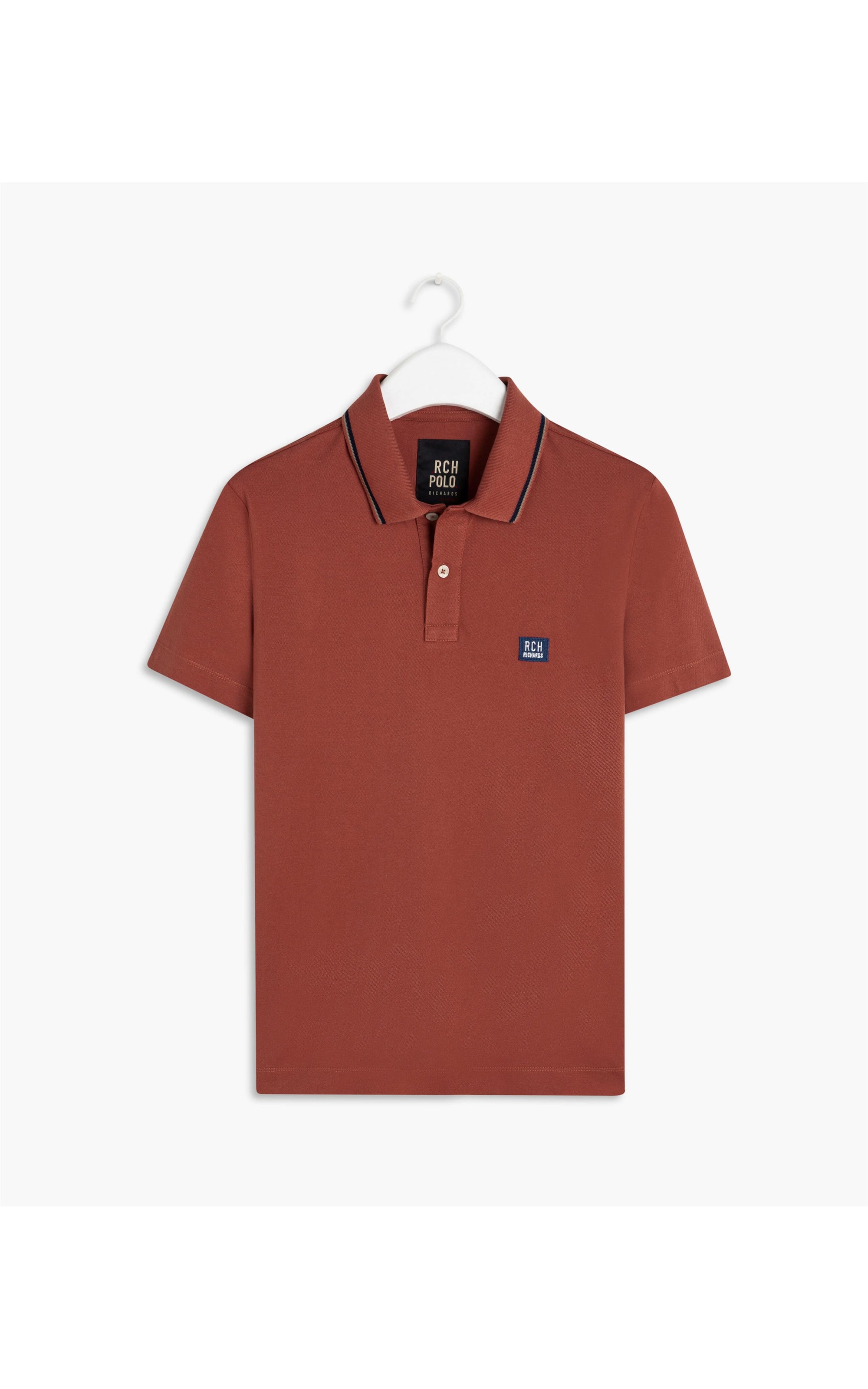 Polo Piquet Com Friso Patch Bordado Mc Terra
