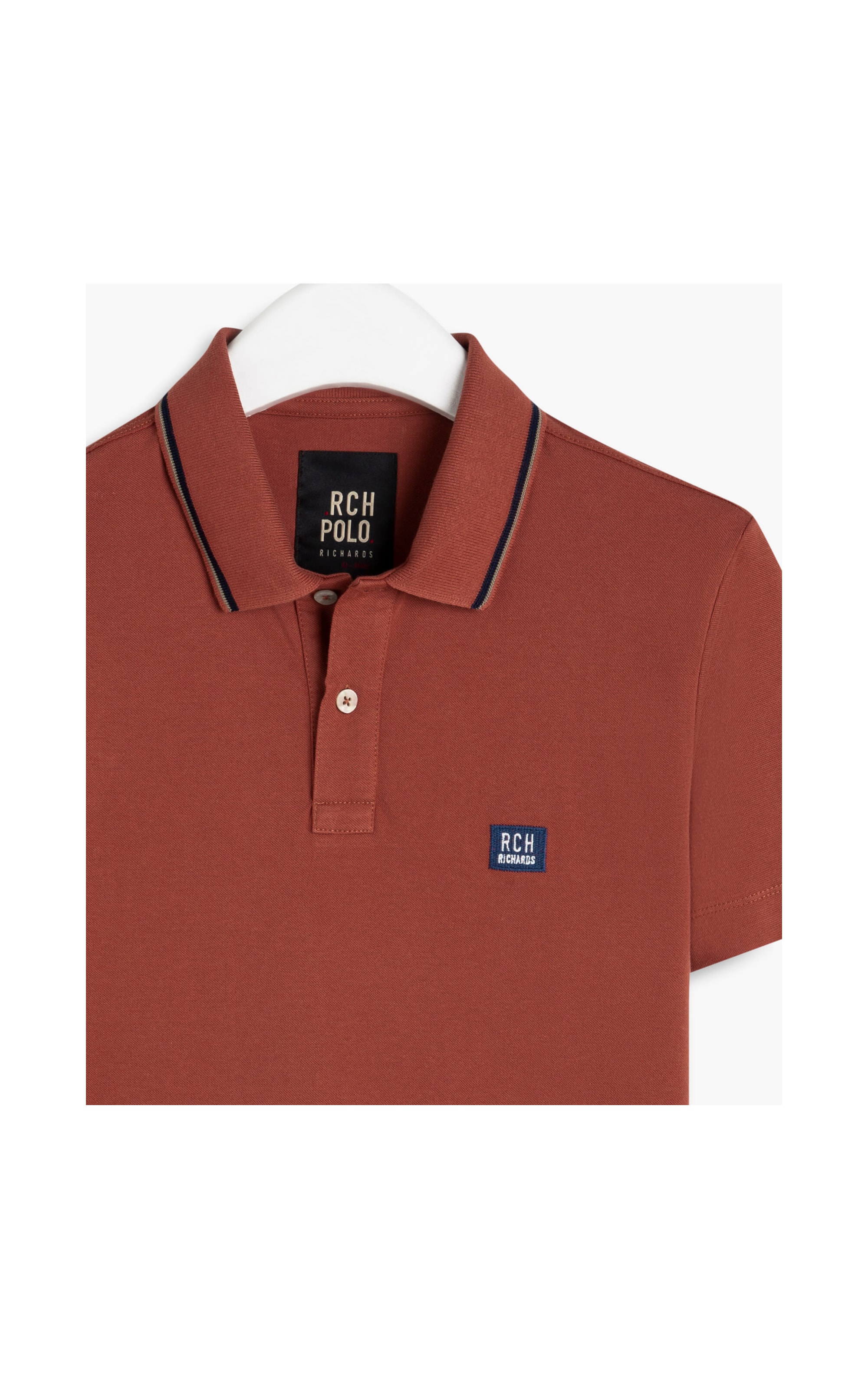 Polo Piquet Com Friso Patch Bordado Mc Terra