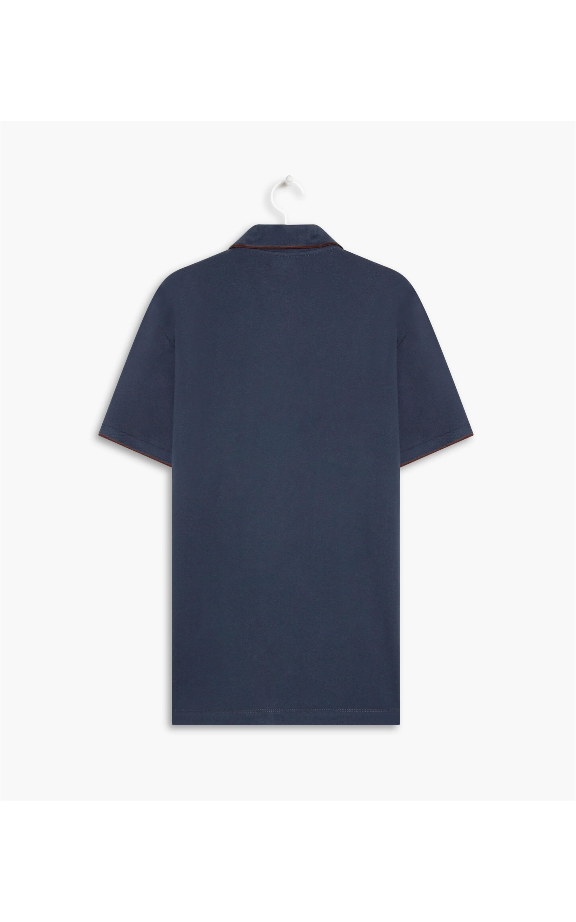 Polo Piquet Com Friso Simple Mc Dark Navy