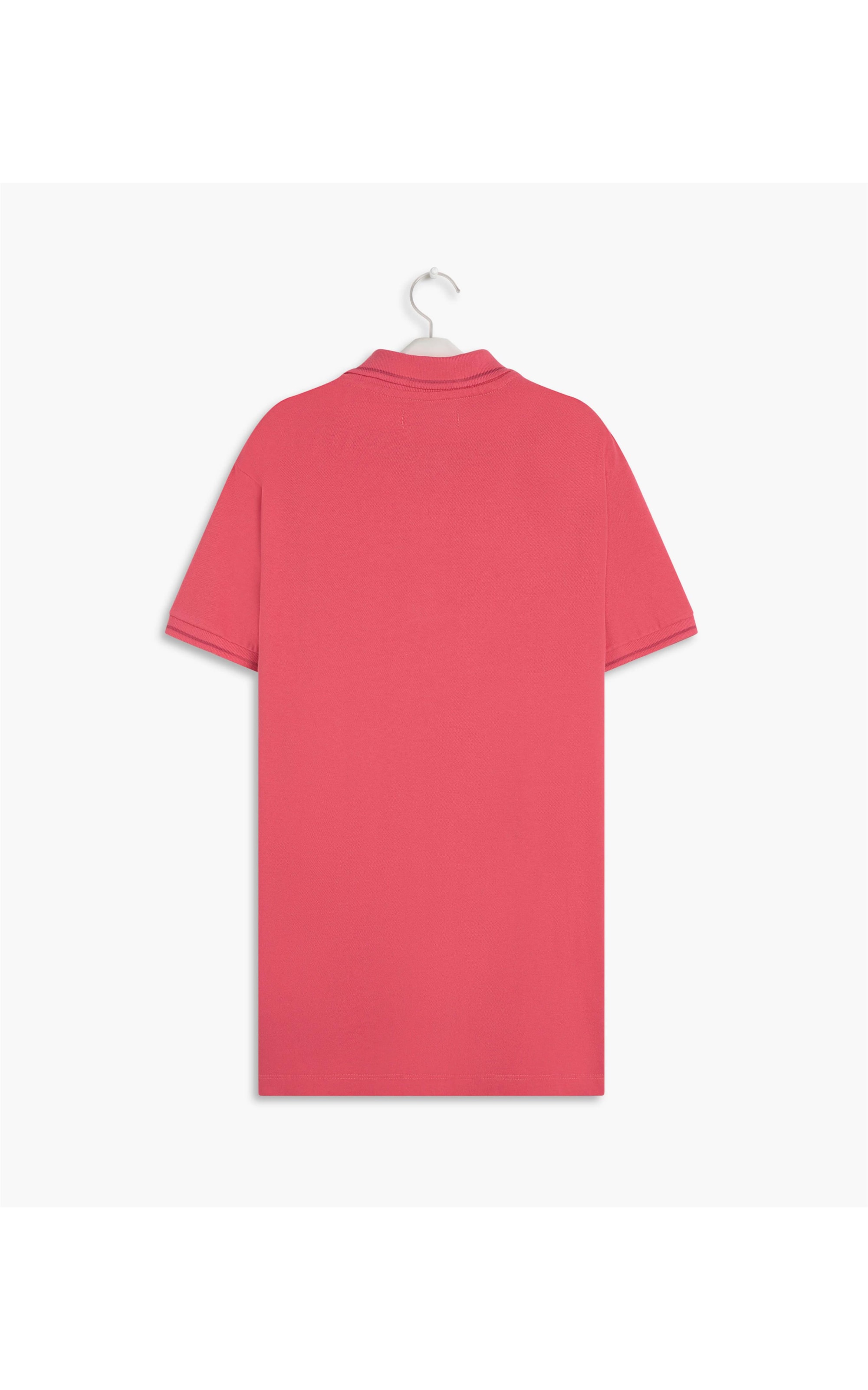 Polo Piquet Com Frisos e Bordado Peixe Rosa Gum