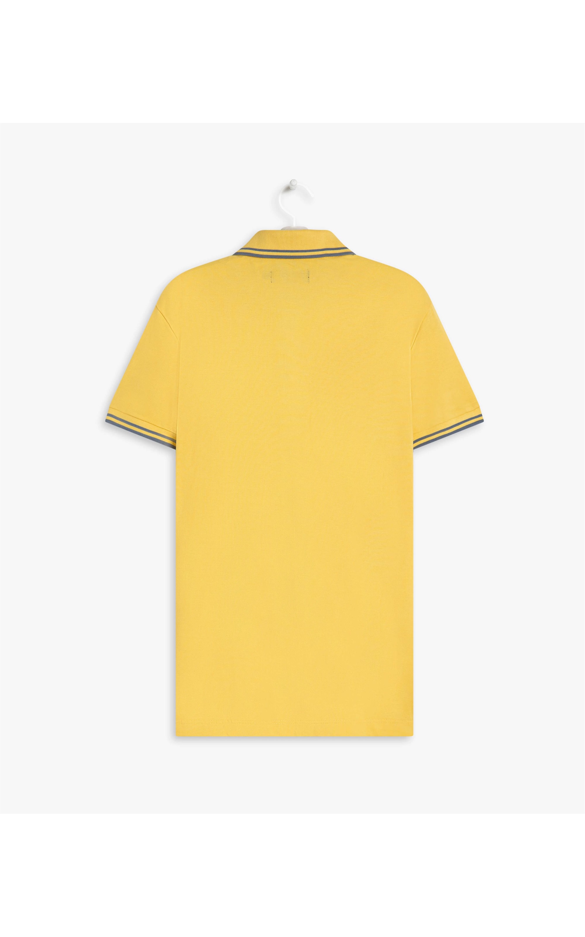 Polo Piquet Com Frisos Mc Amarelo Claro