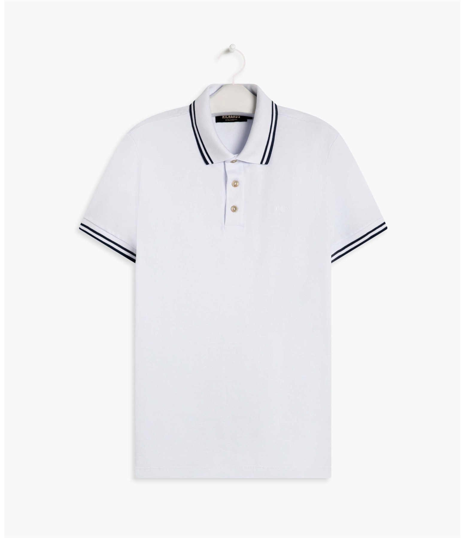 Polo Piquet Com Frisos Mc Branco