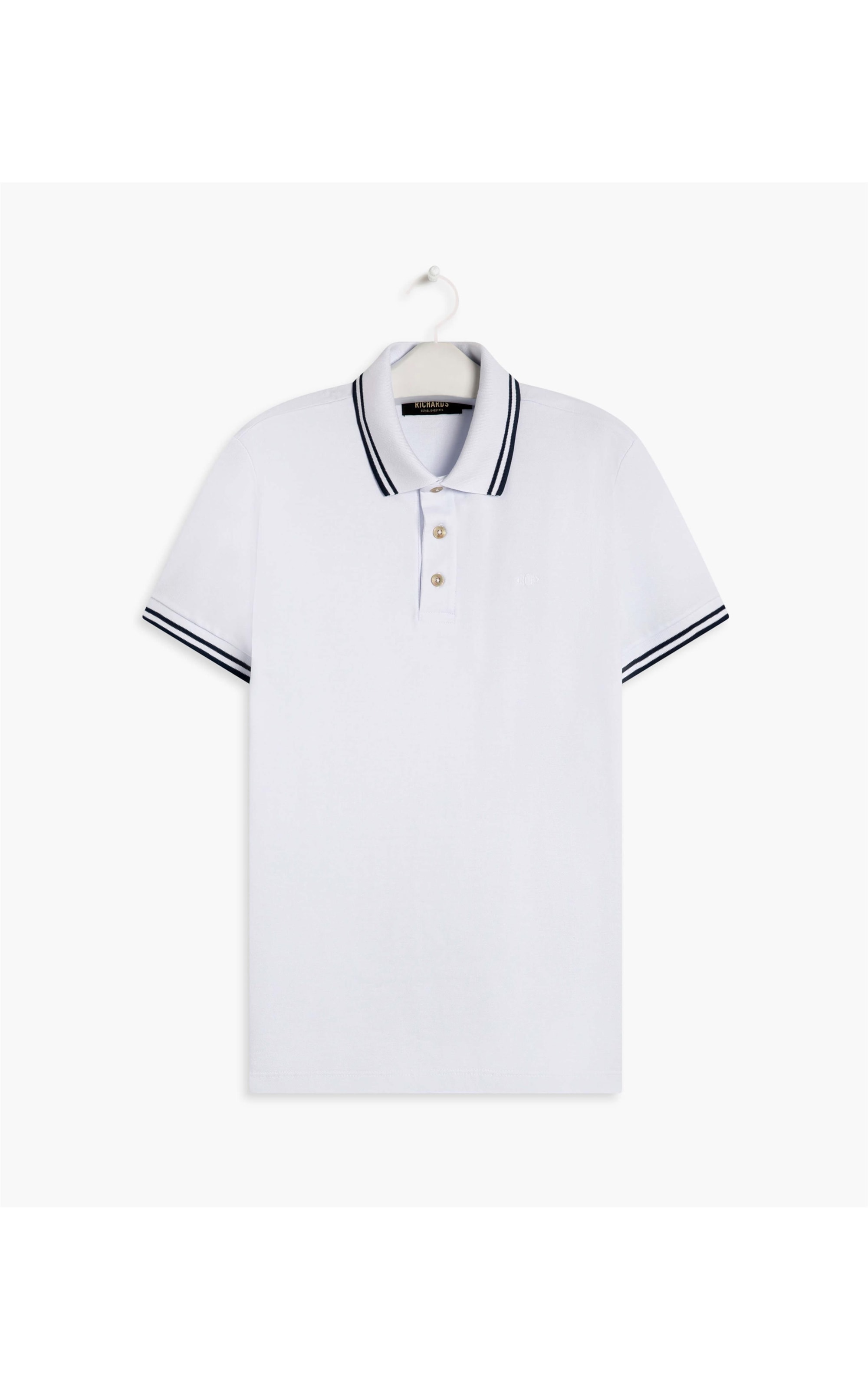 Polo Piquet Com Frisos Mc Branco