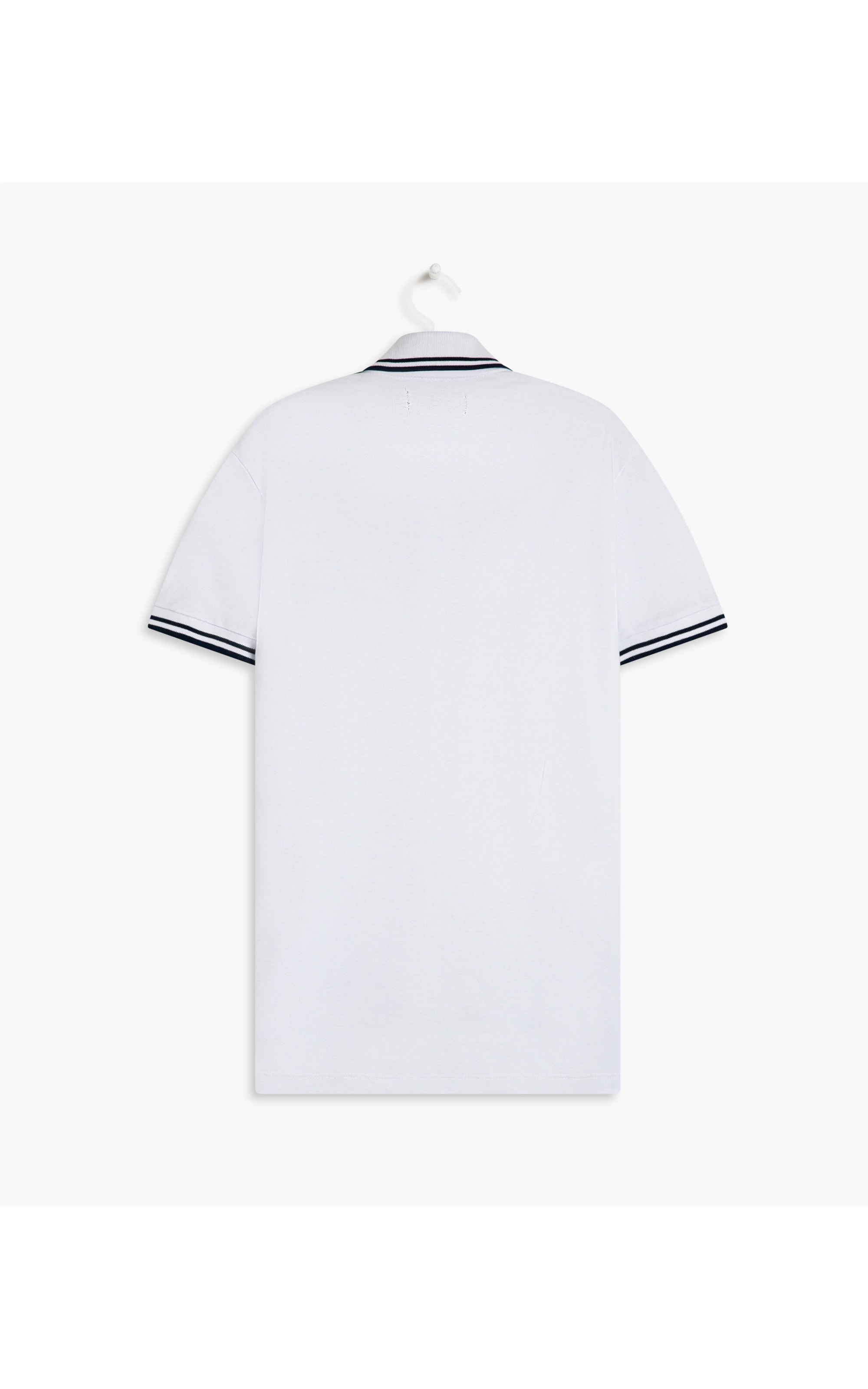 Polo Piquet Com Frisos Mc Branco