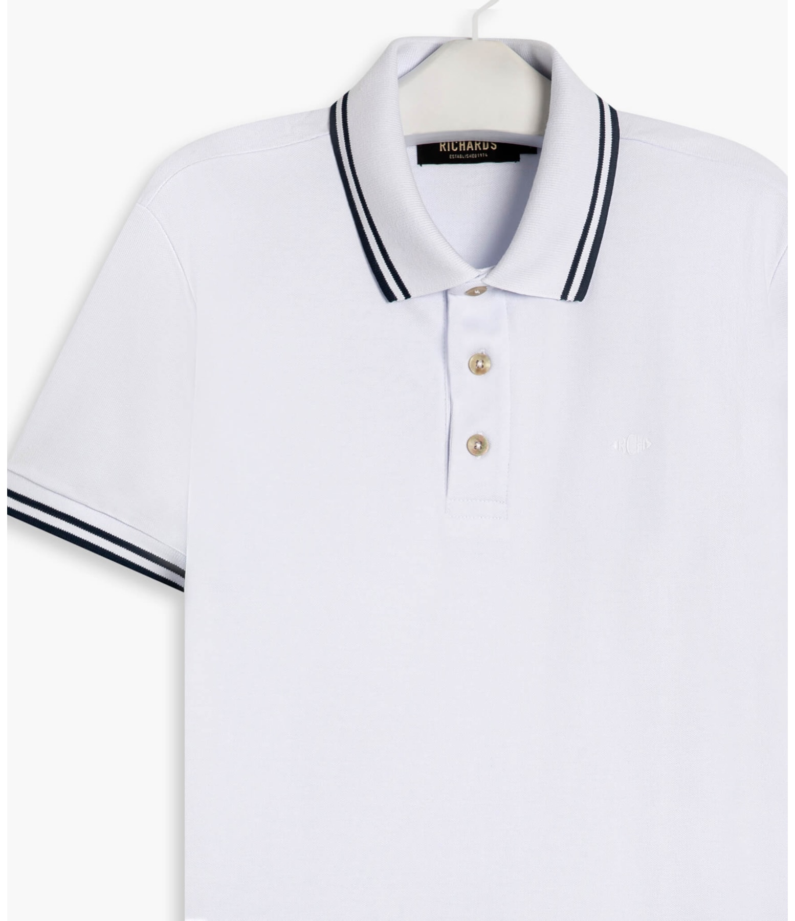 Polo Piquet Com Frisos Mc Branco