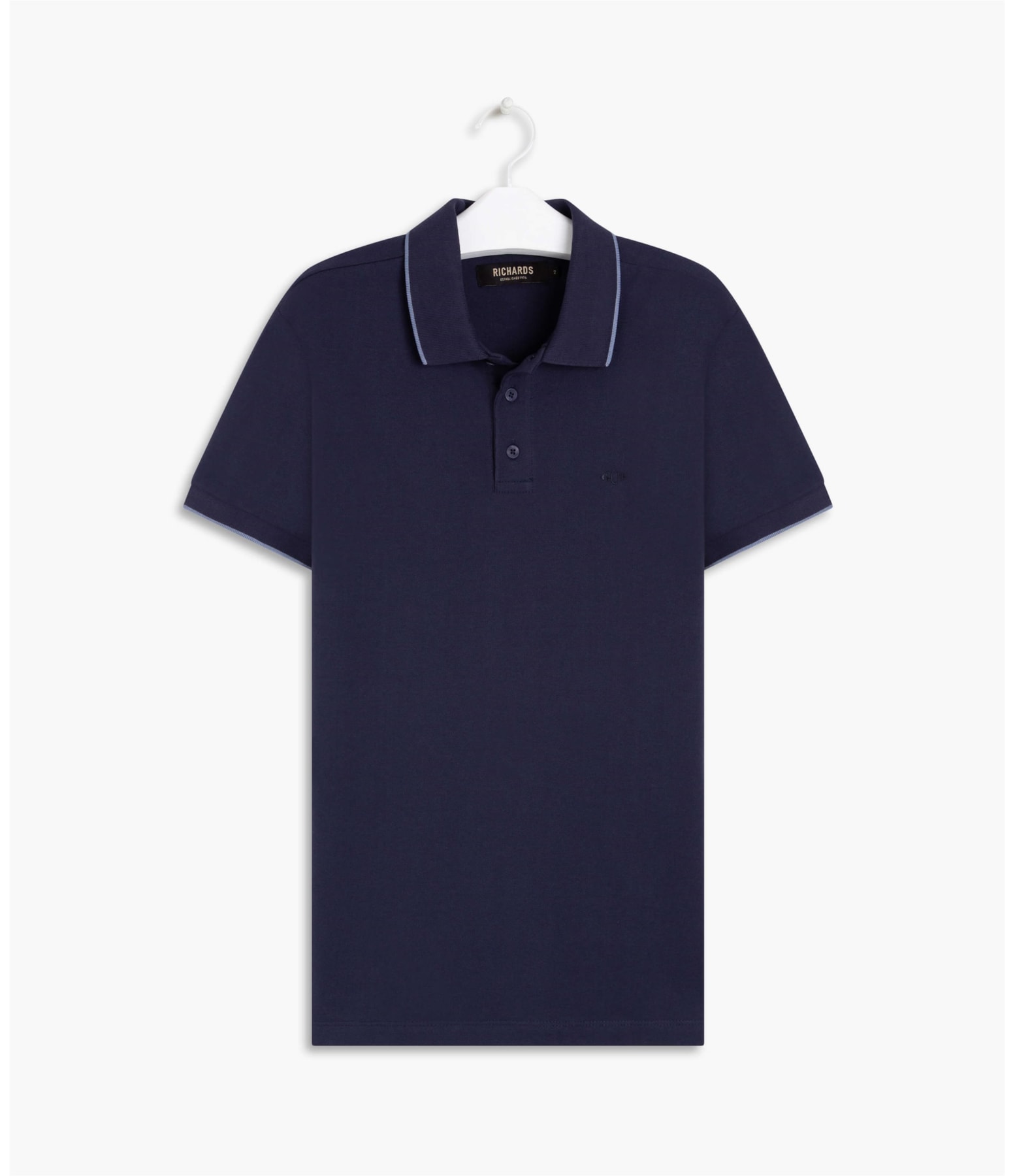 Polo Piquet Com Frisos Mc Dark Navy