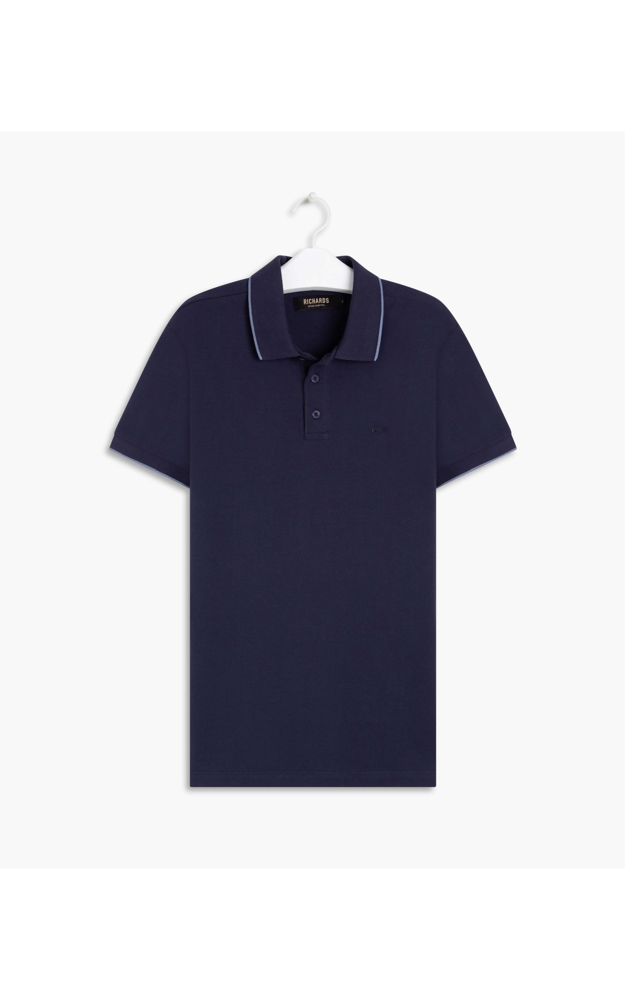 Polo Piquet Com Frisos Mc Dark Navy