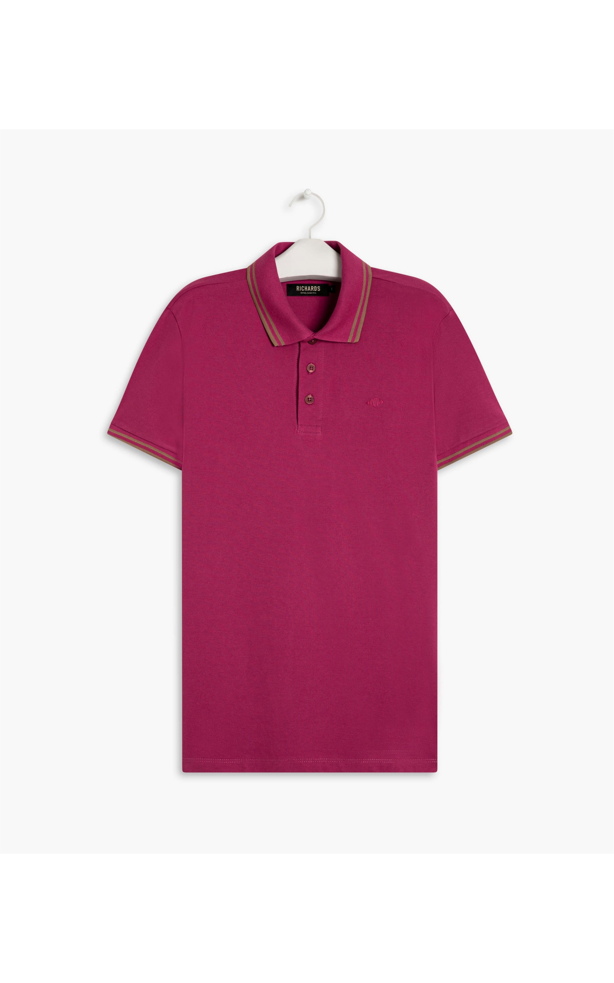 Polo Piquet Com Frisos Mc Rosa Gum