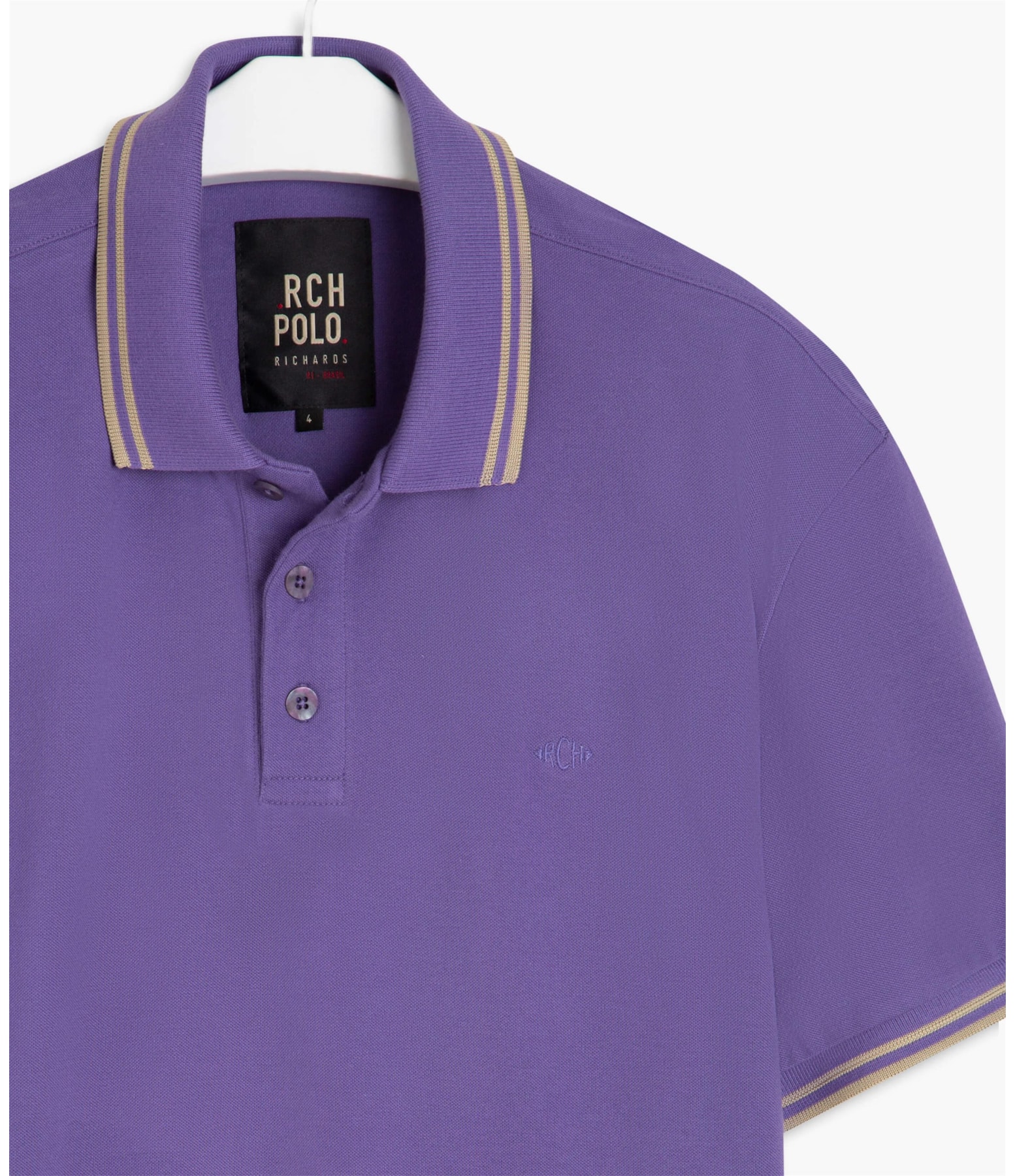 Polo Piquet Com Frisos Mc Roxo
