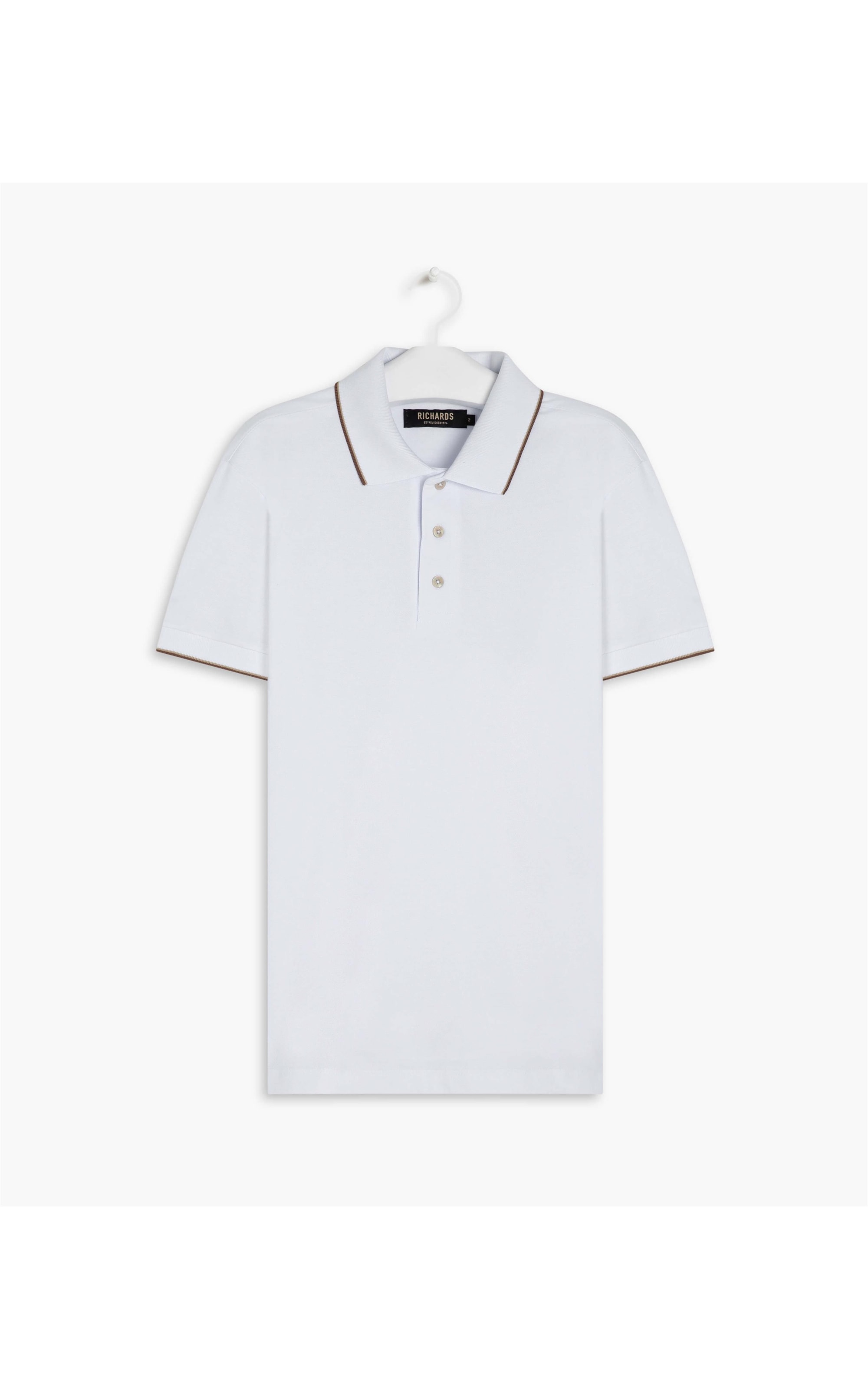 Polo Piquet Com Frisos Sport Mc Branco