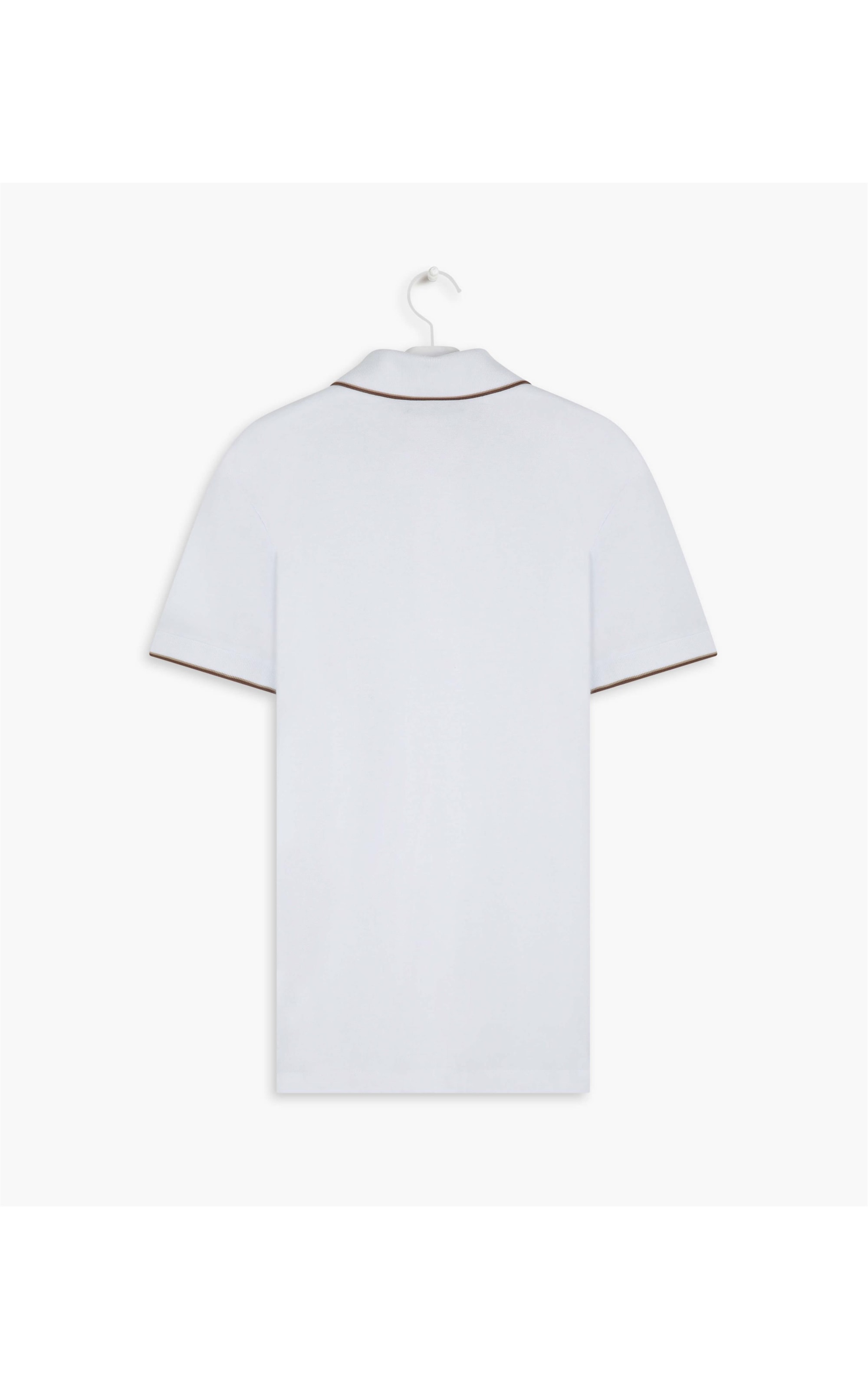 Polo Piquet Com Frisos Sport Mc Branco