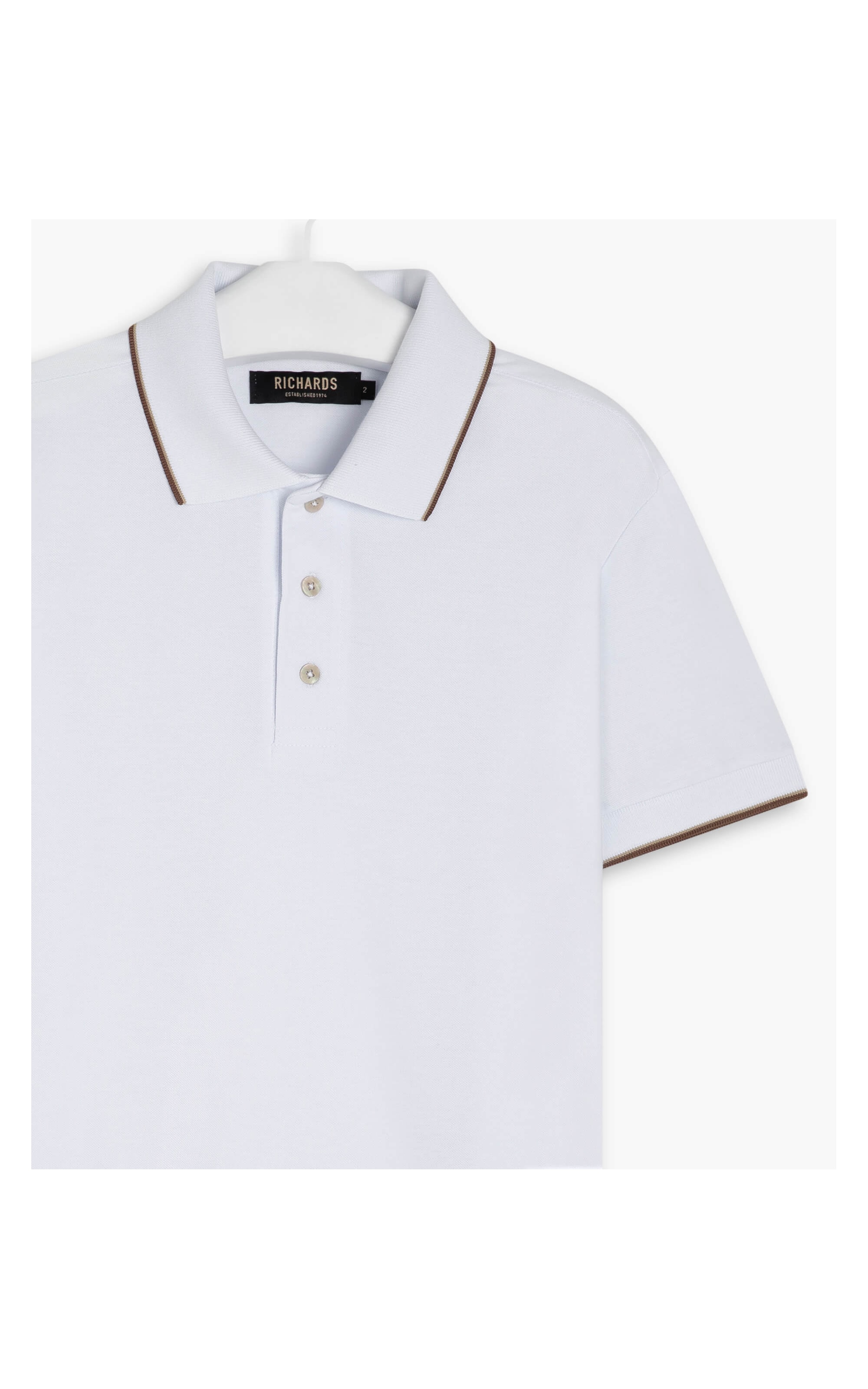Polo Piquet Com Frisos Sport Mc Branco