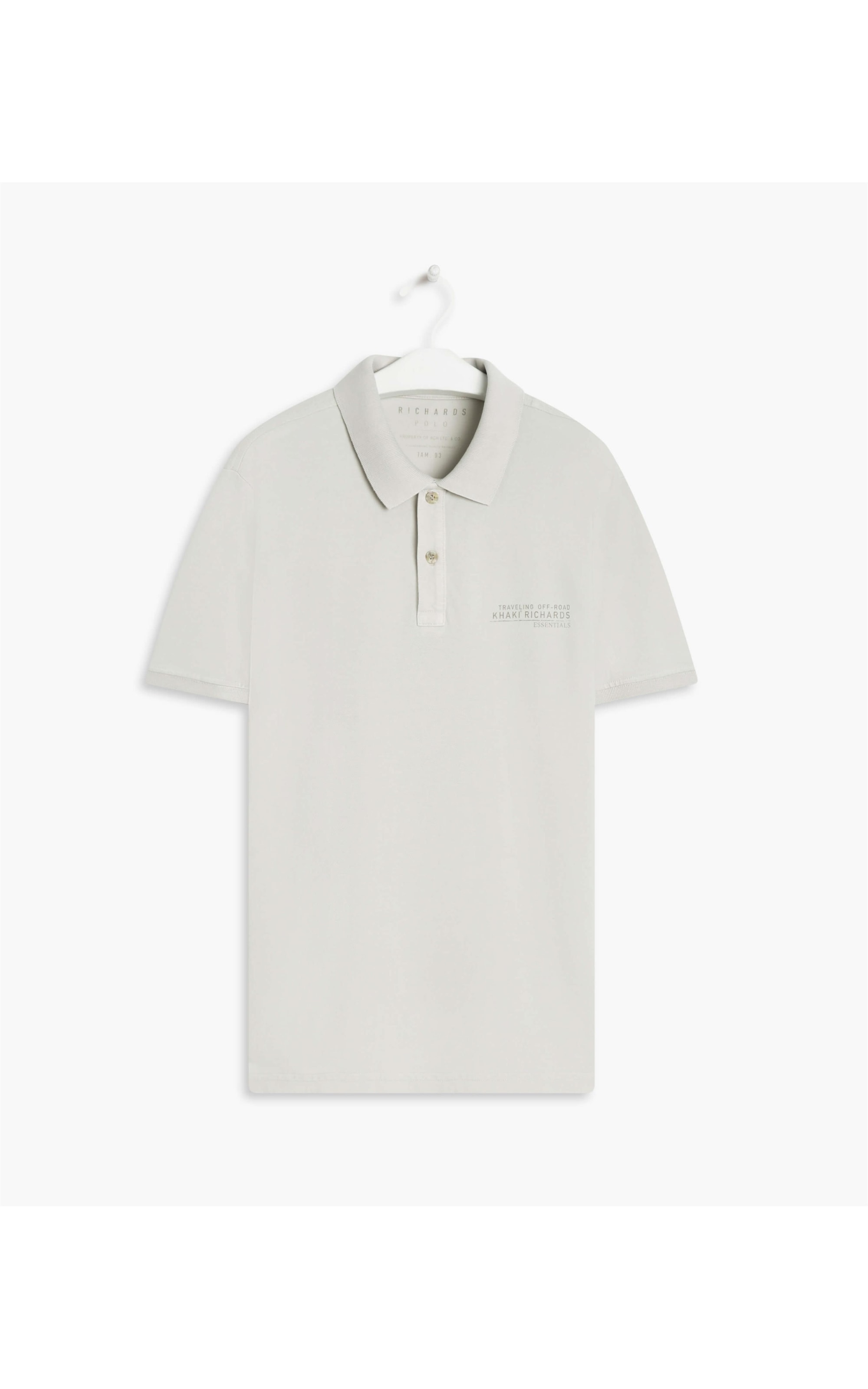 Polo Piquet Estampa Khaki Essentials Mc Gelo