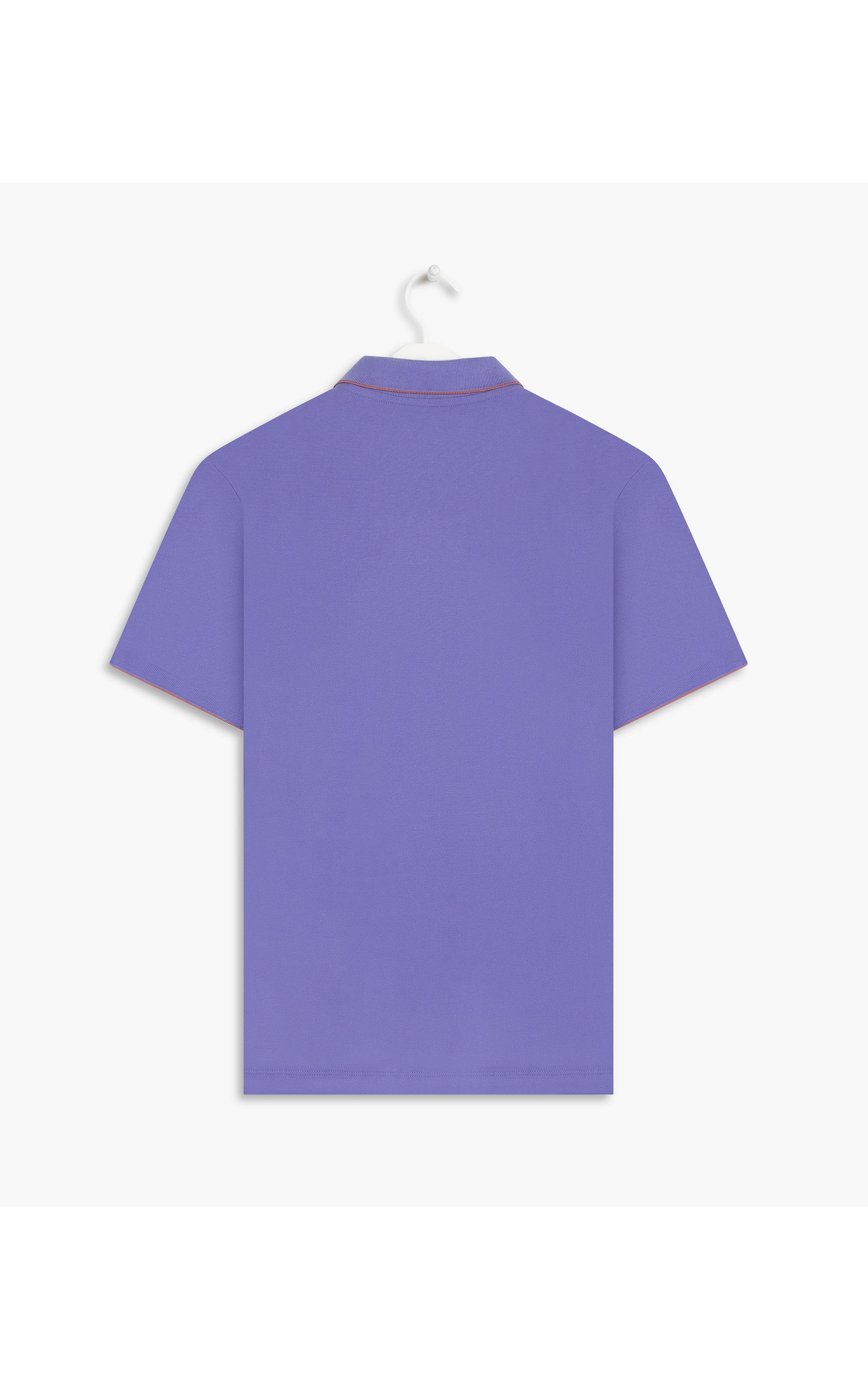 Polo Piquet Friso Azul Jeans