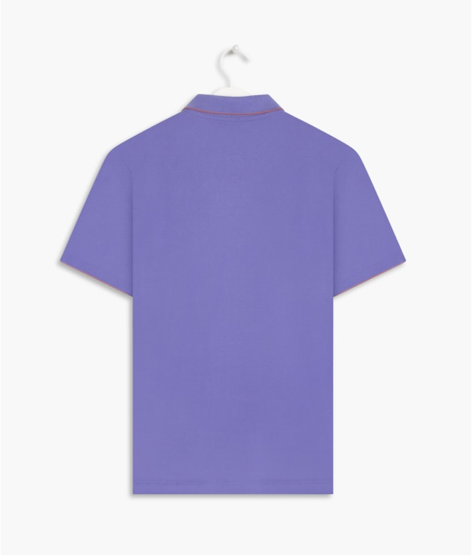 Polo Piquet Friso Azul Jeans