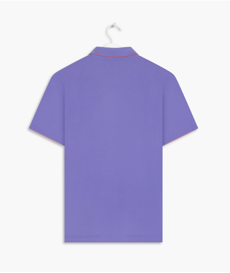 Polo Piquet Friso Azul Jeans